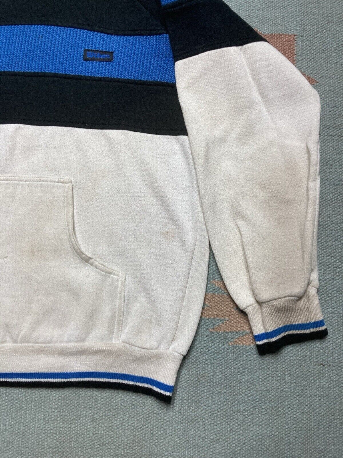 Vintage × Wilson 80s pullover hoodie Wilson tri tone stained distress grung S Size US S / EU 44-46 / 1 - 2 Thumbnail
