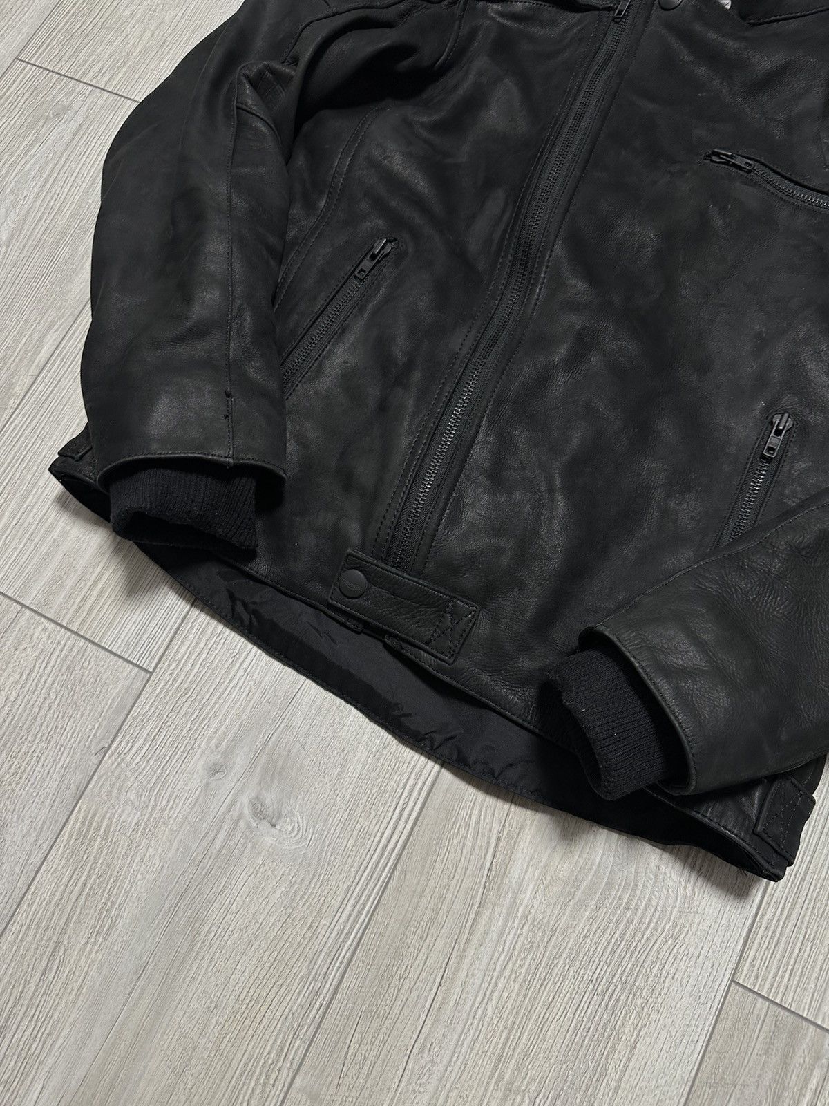 Leather Triumph Motorcycle Black Jacket Mens Leather Size US XL / EU 56 / 4 - 2 Thumbnail