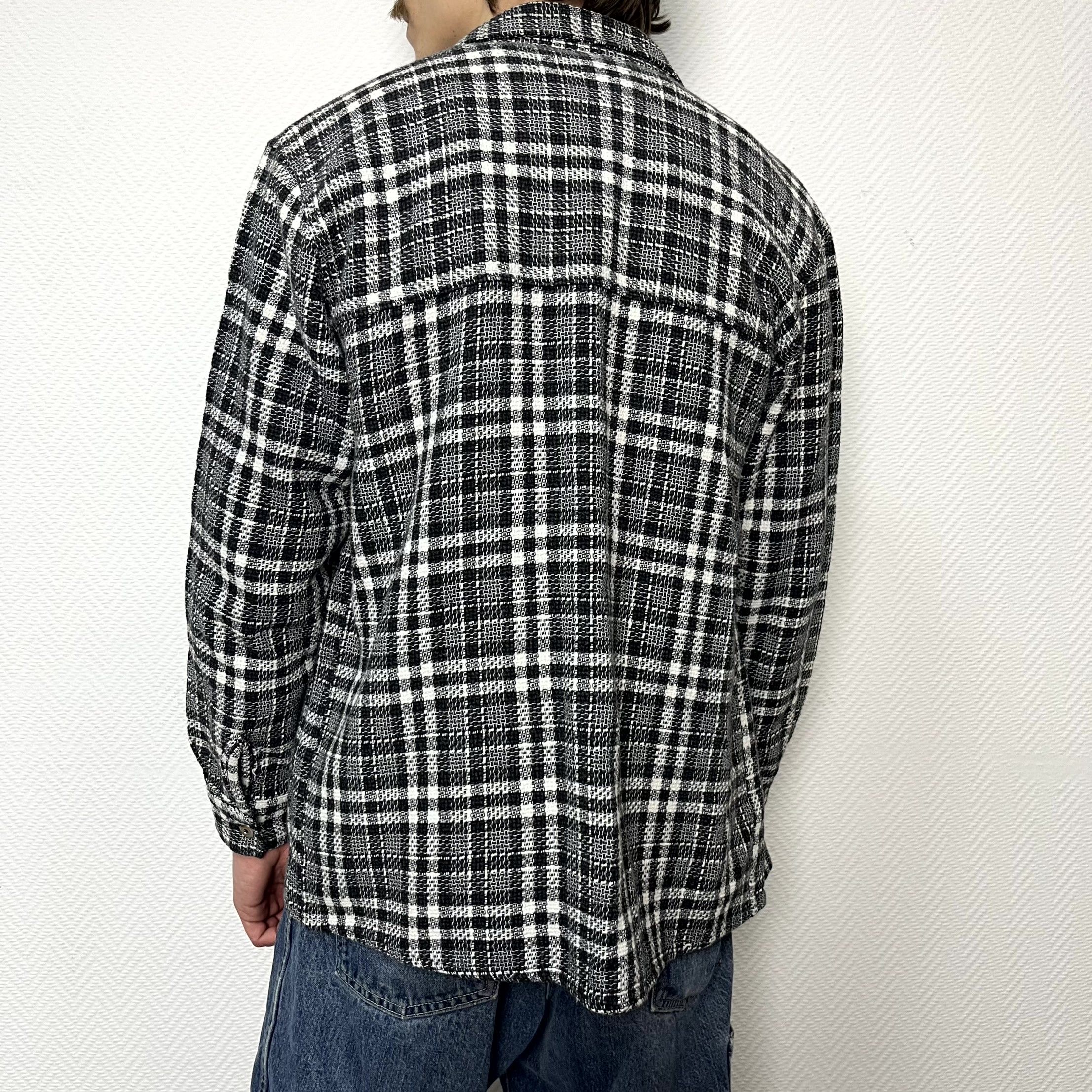 Vintage Vintage Italian Wool Check Overshirt Black White Size M Size US M / EU 48-50 / 2 - 9 Thumbnail