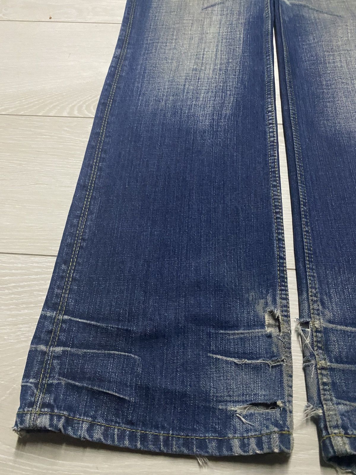 If Six Was Nine Vintage Nicole Club For Men Distressed BootCut Flare Jeans Size US 33 - 7 Thumbnail