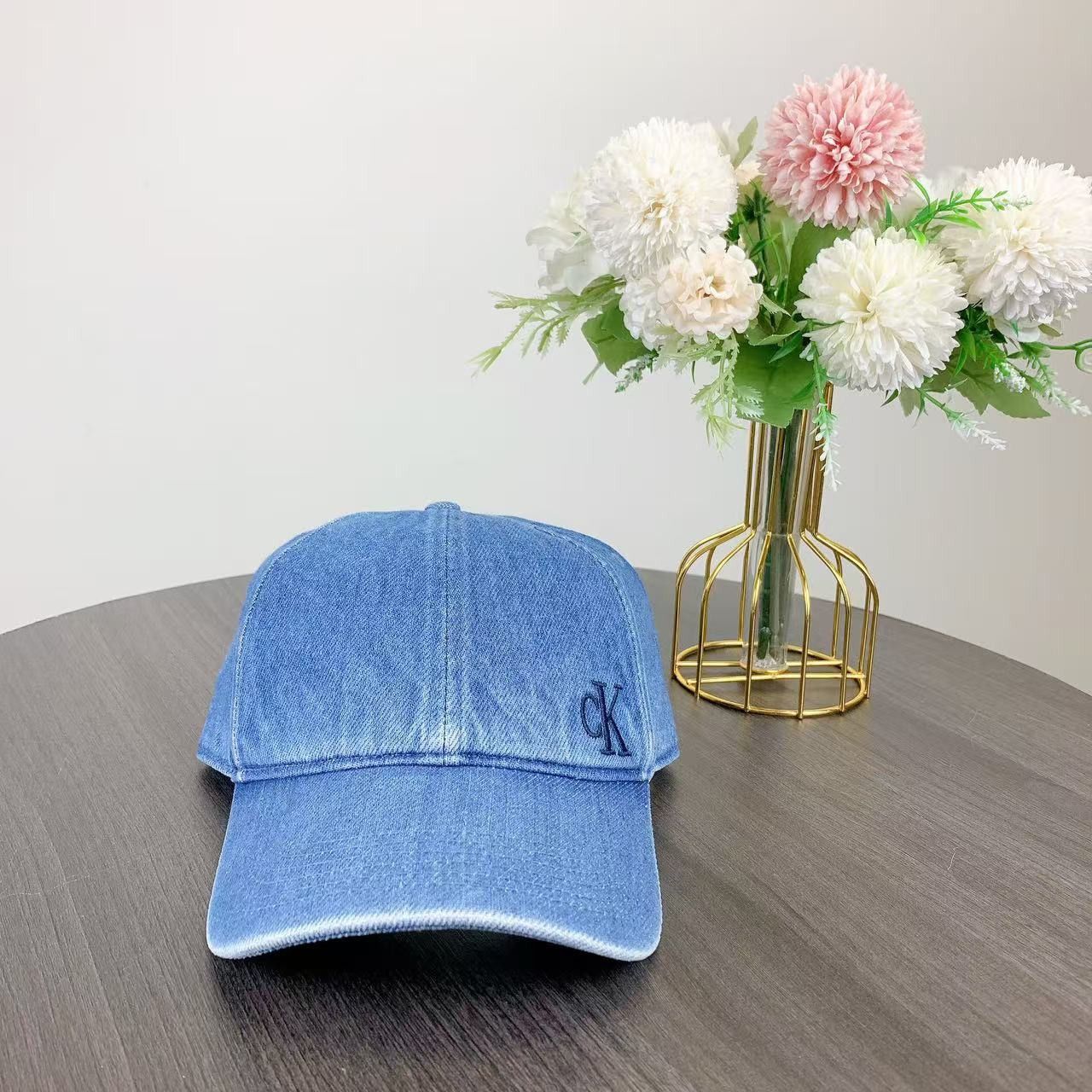 Calvin Klein Calvin Klein Washed Denim Embroidered Logo Baseball CapBlue Size ONE SIZE - 1 Thumbnail