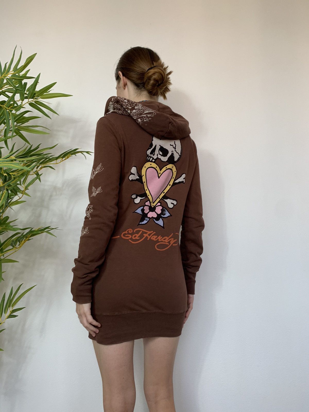 Ed Hardy VINTAGE ED HARDY JAPANESE STYLE 2000s LONG HOODIE Size M / US 6-8 / IT 42-44 - 2 Thumbnail