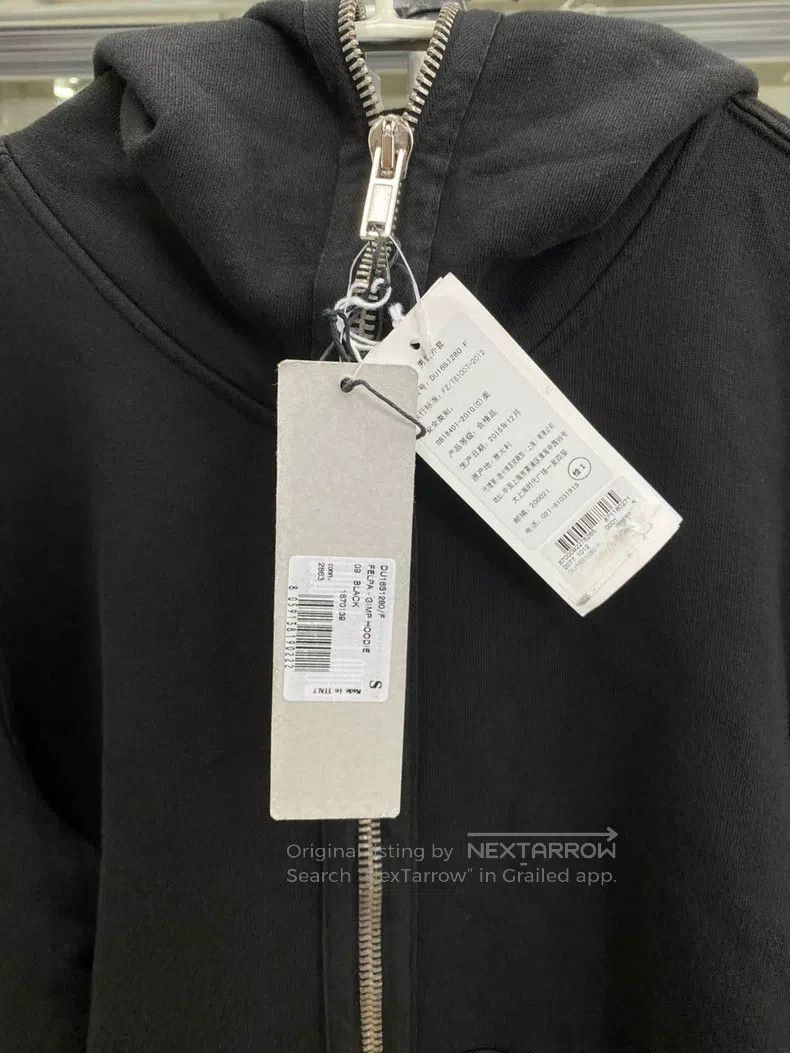 Rick Owens Rick Owens Black Full Zip Hoodie Size US S / EU 44-46 / 1 - 2 Thumbnail
