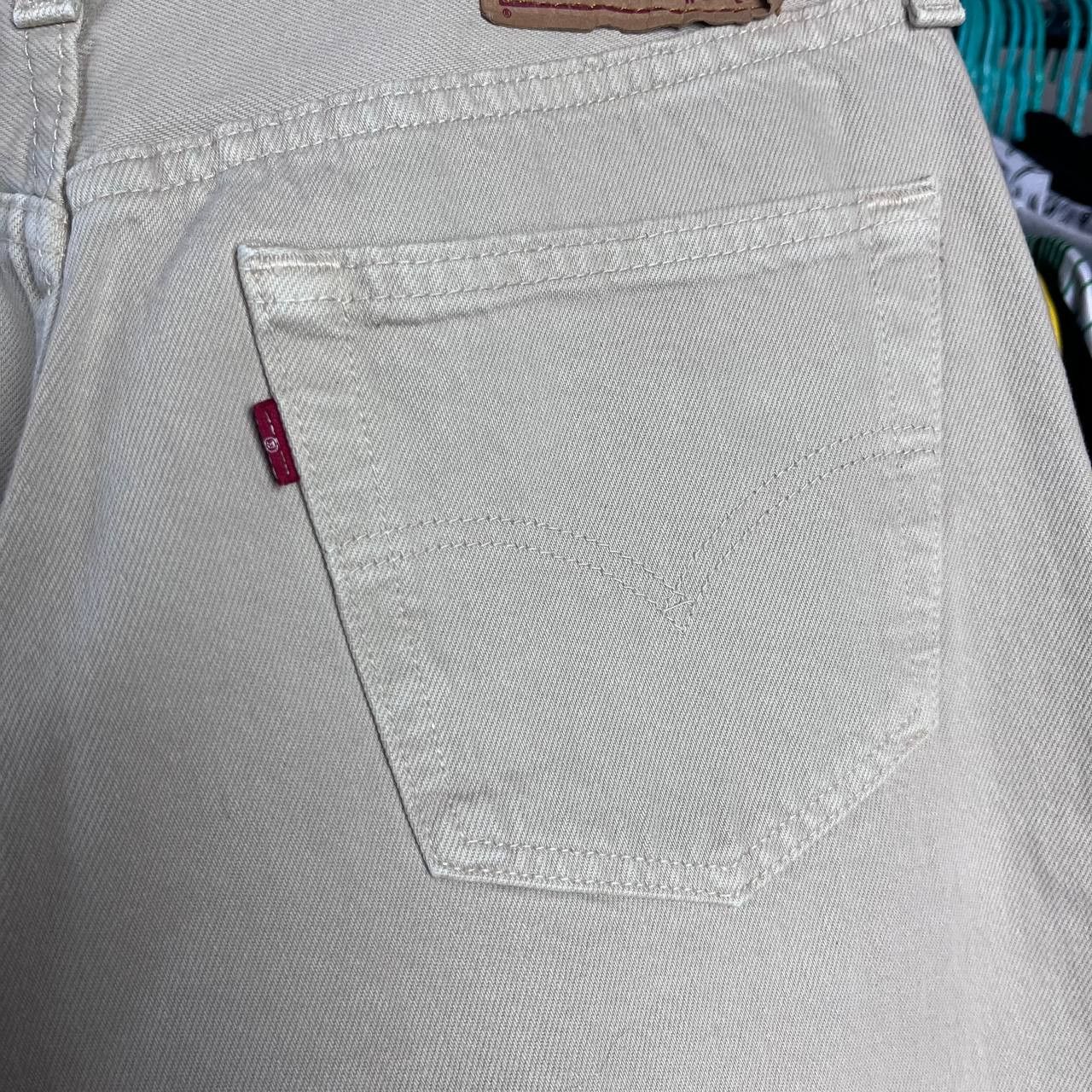 Levi's Vintage Clothing Vintage 90s Levis 501 Button Fly Beige Denim Pants USA Size US 34 / EU 50 - 4 Thumbnail