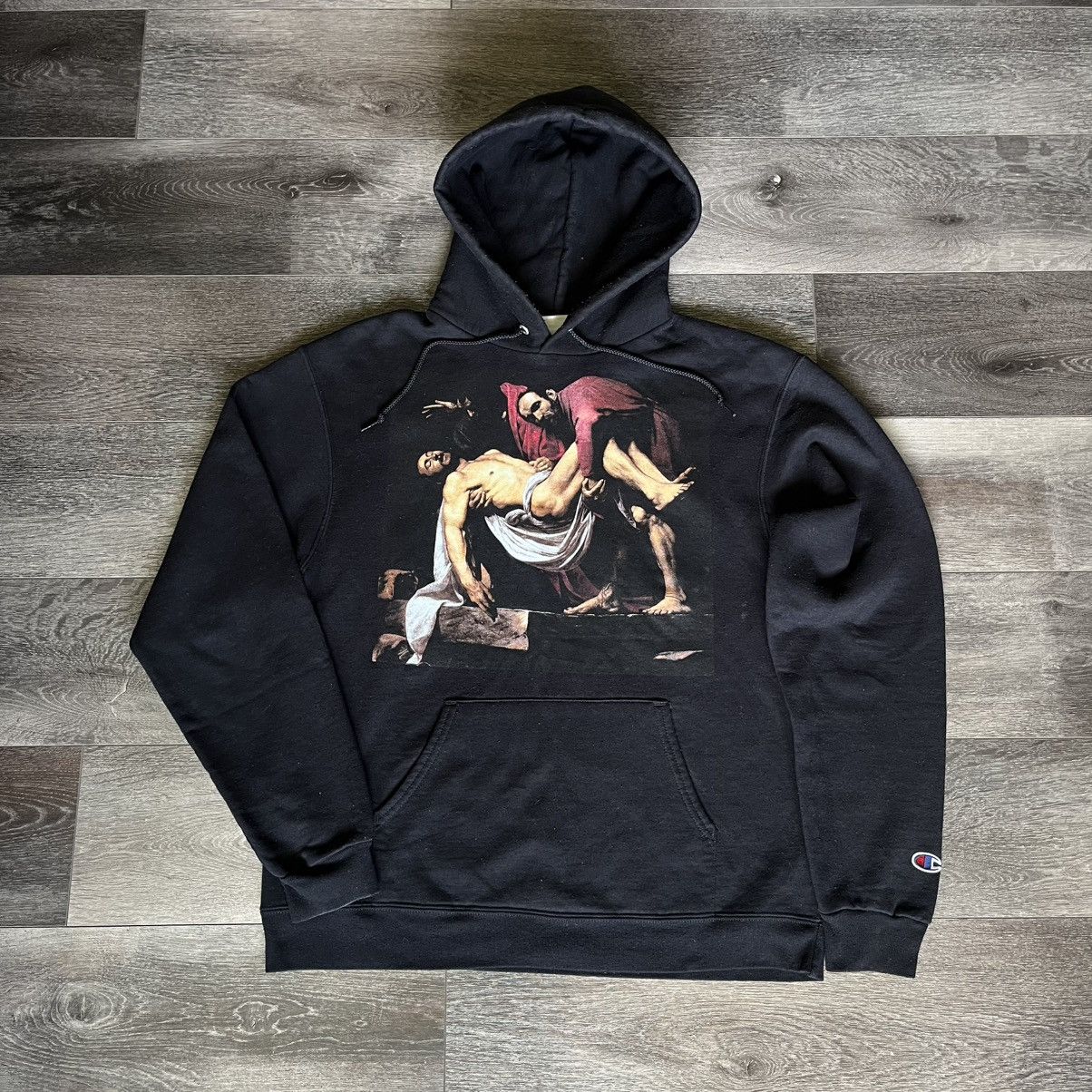 Champion × Pyrex Vision Champion X Pyrex Vision Red Hoodie | Grailed