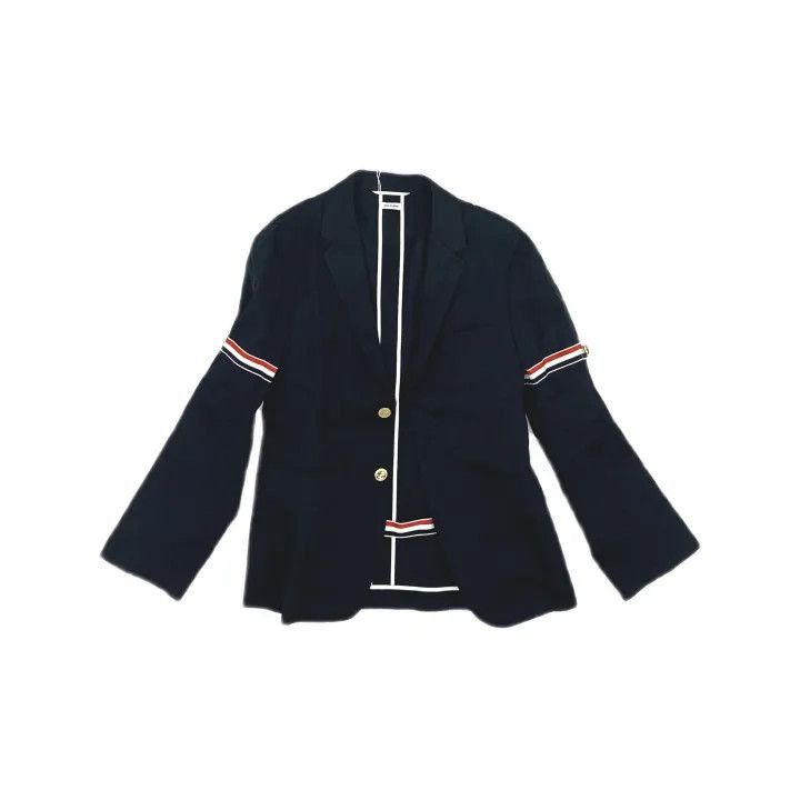 Thom Browne Thom Browne Navy Striped Blazer for Men -2507 Size US M / EU 48-50 / 2 - 8 Thumbnail