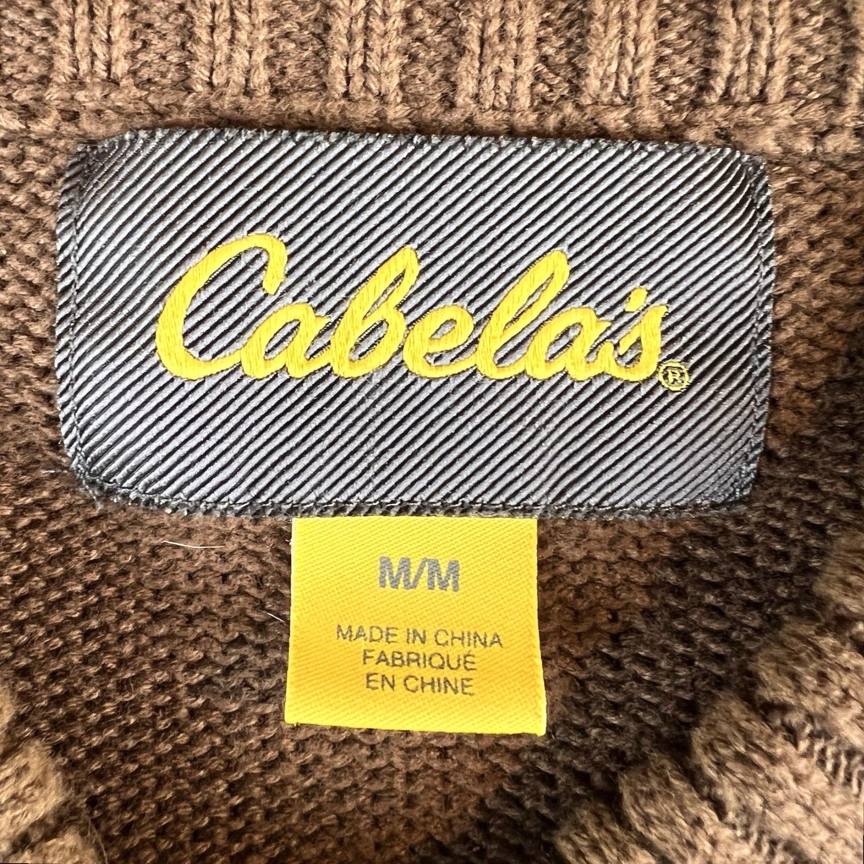 Vintage Cabela's Sweater Vest Mens Medium Brown Full Zip Knitted 100% Cotton Casual Pockets Size US M / EU 48-50 / 2 - 8 Thumbnail