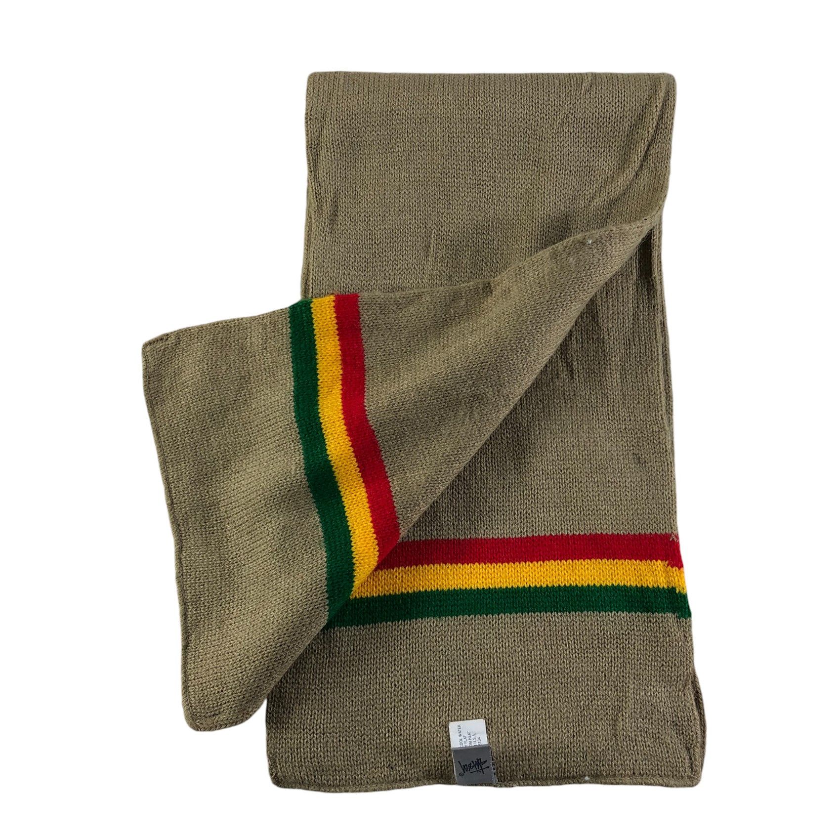 Stussy × Vintage Stussy Rasta Scarf / Muffler / Neckwear - KM307 Size ONE SIZE - 5 Thumbnail