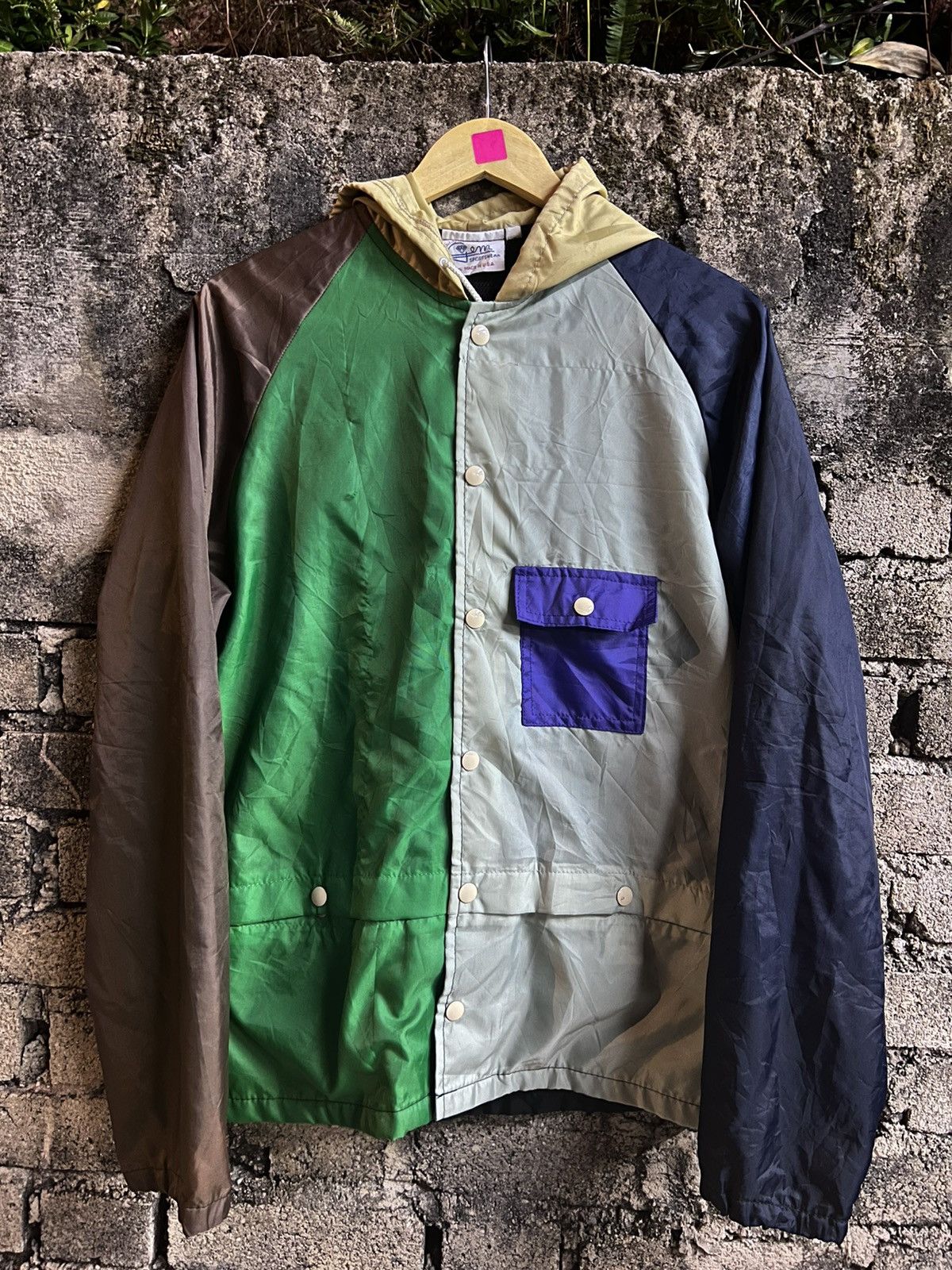 Designer × Vintage WINDBRAKER BUTTON GEM USA Size US M / EU 48-50 / 2 - 1 Thumbnail