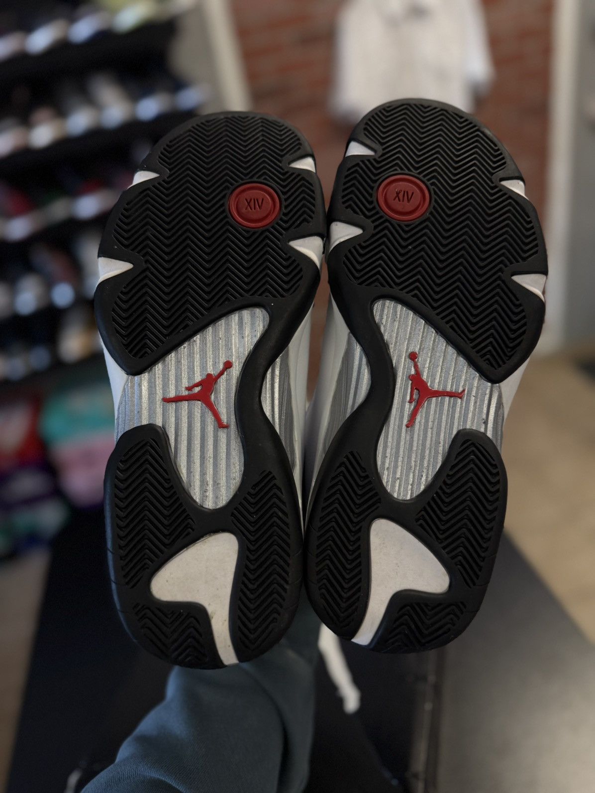 Jordan Brand × Nike Jordan 14 Black Toe 2014 (487471-102) Size 10.5 Size US 10.5 / EU 43-44 - 16 Thumbnail