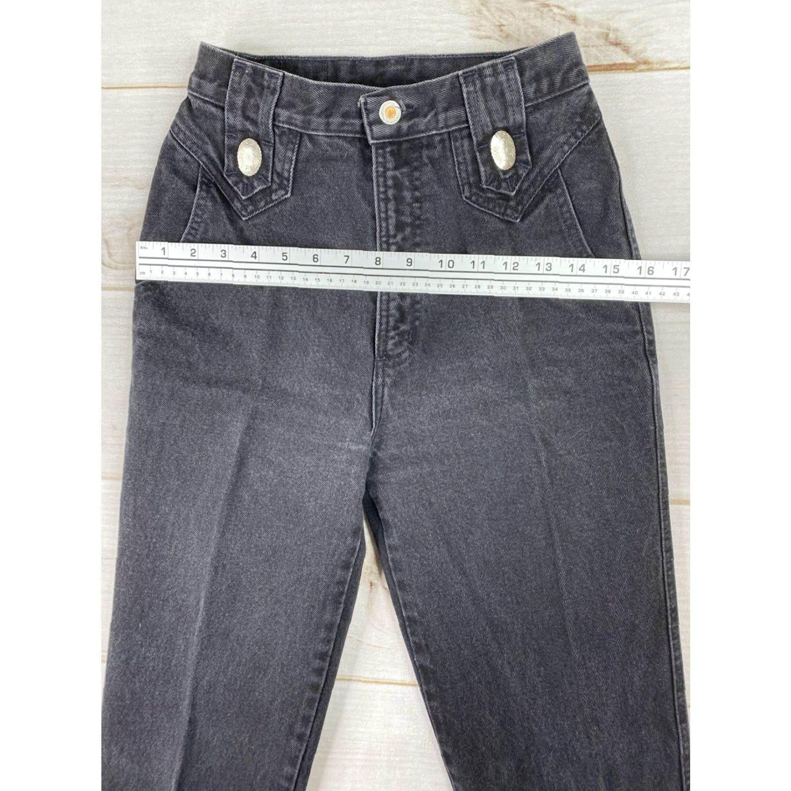Vintage VINTAGE Rockies Jeans Womens 26/3 Black High Rise 90s Cowboy Western Logo Denim Jeans Women Size 26" / US 2 / IT 38 - 4 Thumbnail