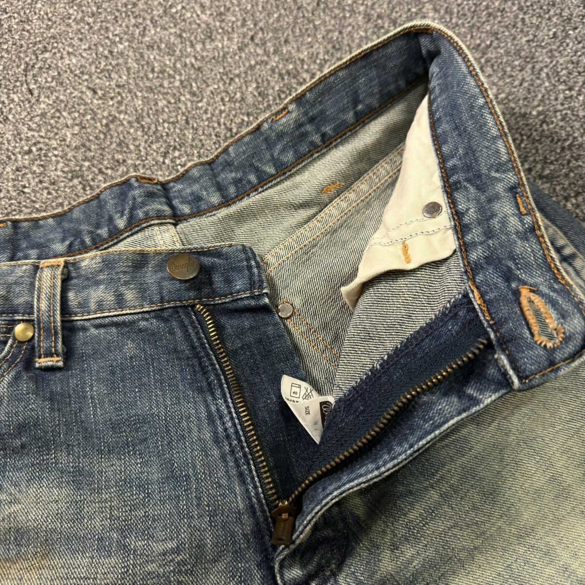 Beauty Beast Vintage 80s Flared Wrangler Distressed Denim Stranger Things Size US 28 / EU 44 - 14 Thumbnail