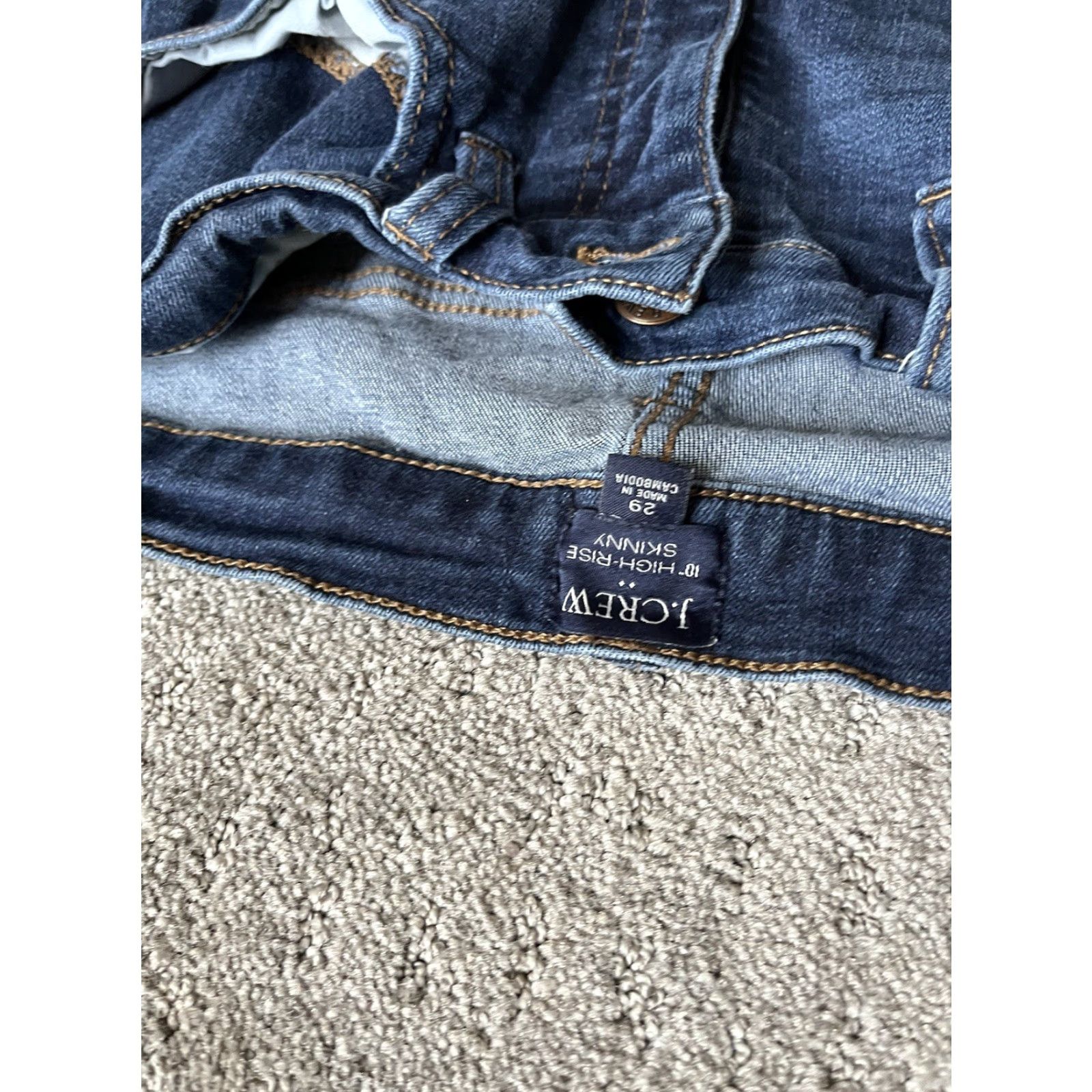 J.Crew J.CREW Jeans Women 29 Blue Denim Skinny High-Rise Dark Wash Women Size 29" - 5 Thumbnail