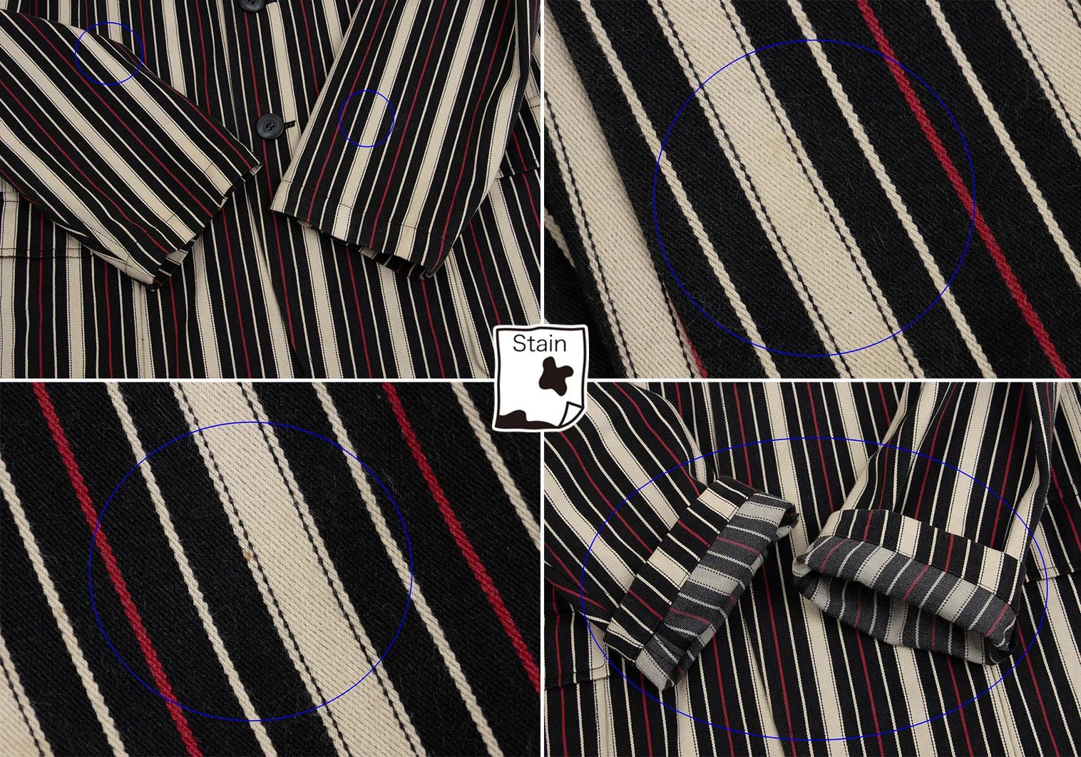 Issey Miyake Striped 3B Cotton Jacket in Black, Beige, and Red Size US XL / EU 56 / 4 - 10 Thumbnail