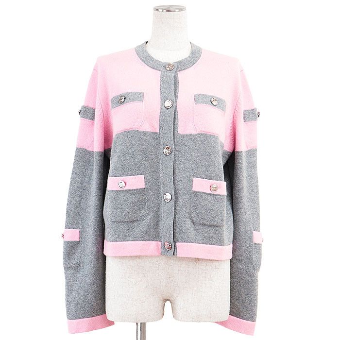 Chanel Chanel Chanel P80246 100% Cashmere Cardigan Others Tops P80246 DUTY FREE for USA Size ONE SIZE - 1 Thumbnail