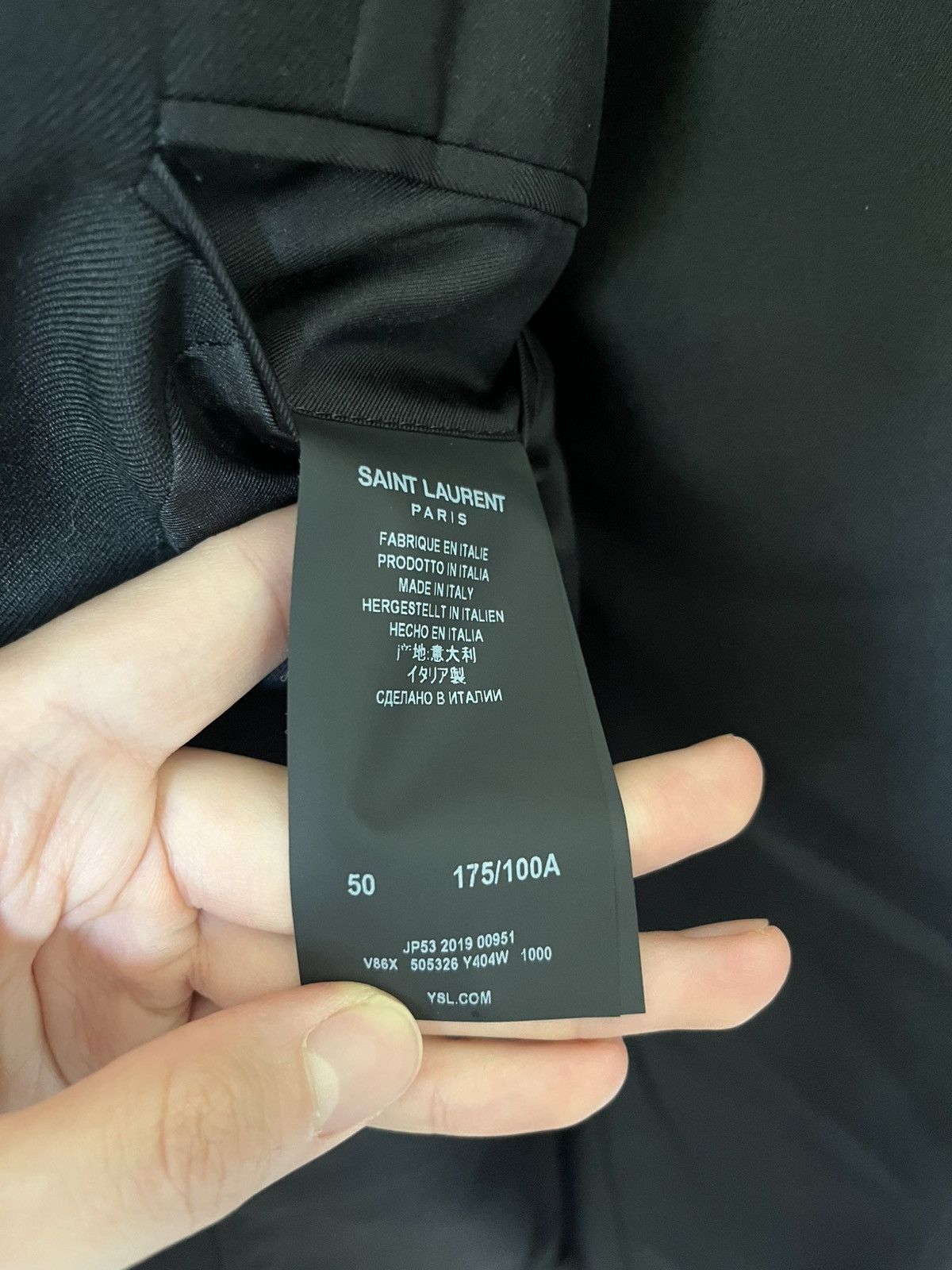 Saint Laurent Paris 2019 Saint Laurent Paris Wool Grain de Poudre Smoking Jacket Size 50R - 4 Thumbnail