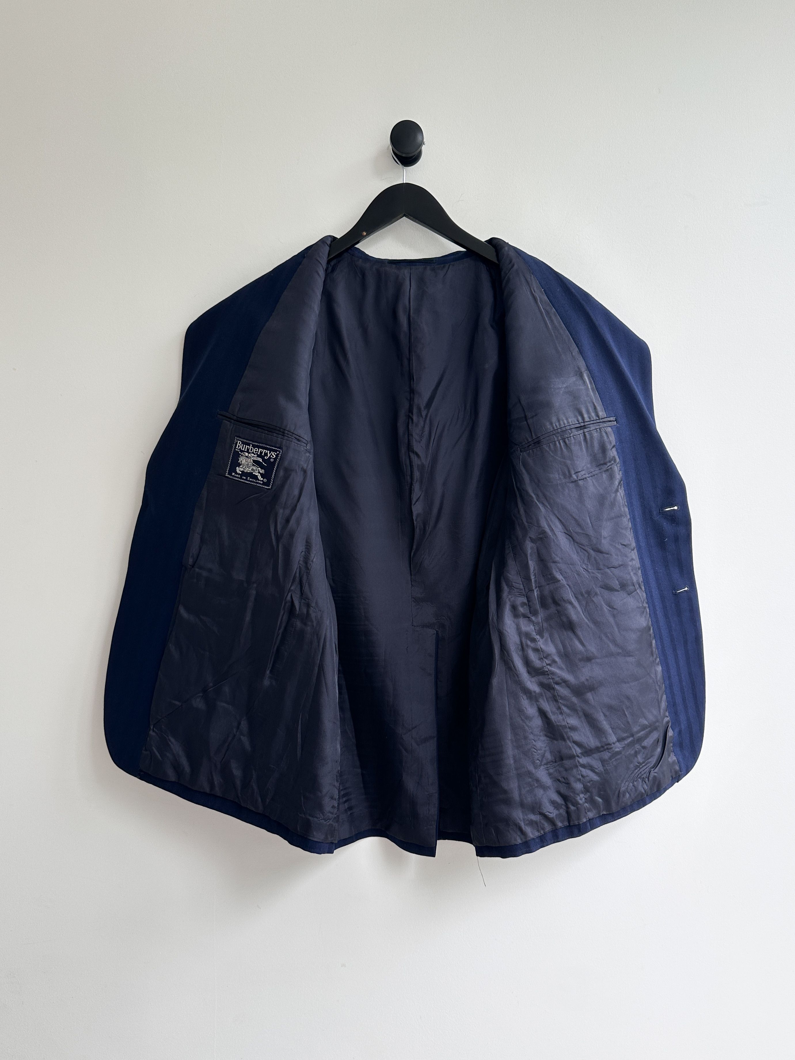 Burberry Vintage Burberry Blue Blazer Jacket Size 42R - 3 Thumbnail