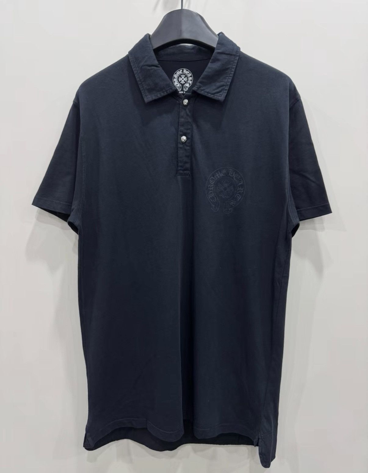 Chrome Hearts Chrome Hearts Silver Button Tonal Horseshoe Logo