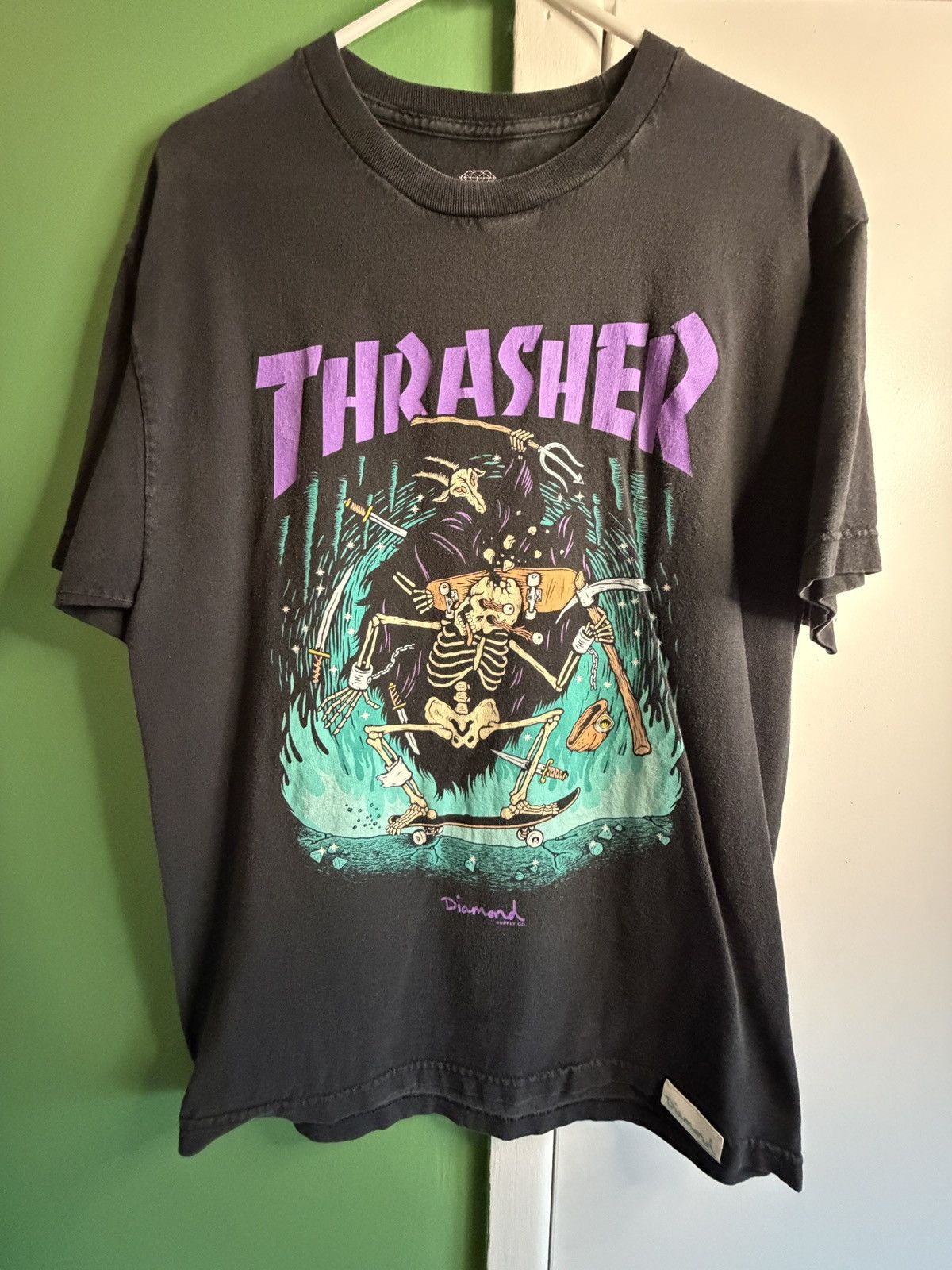 Thrasher Thrasher x Diamond Supply Co. “Halloween Hellride” Tee Size US L / EU 52-54 / 3 - 1 Thumbnail
