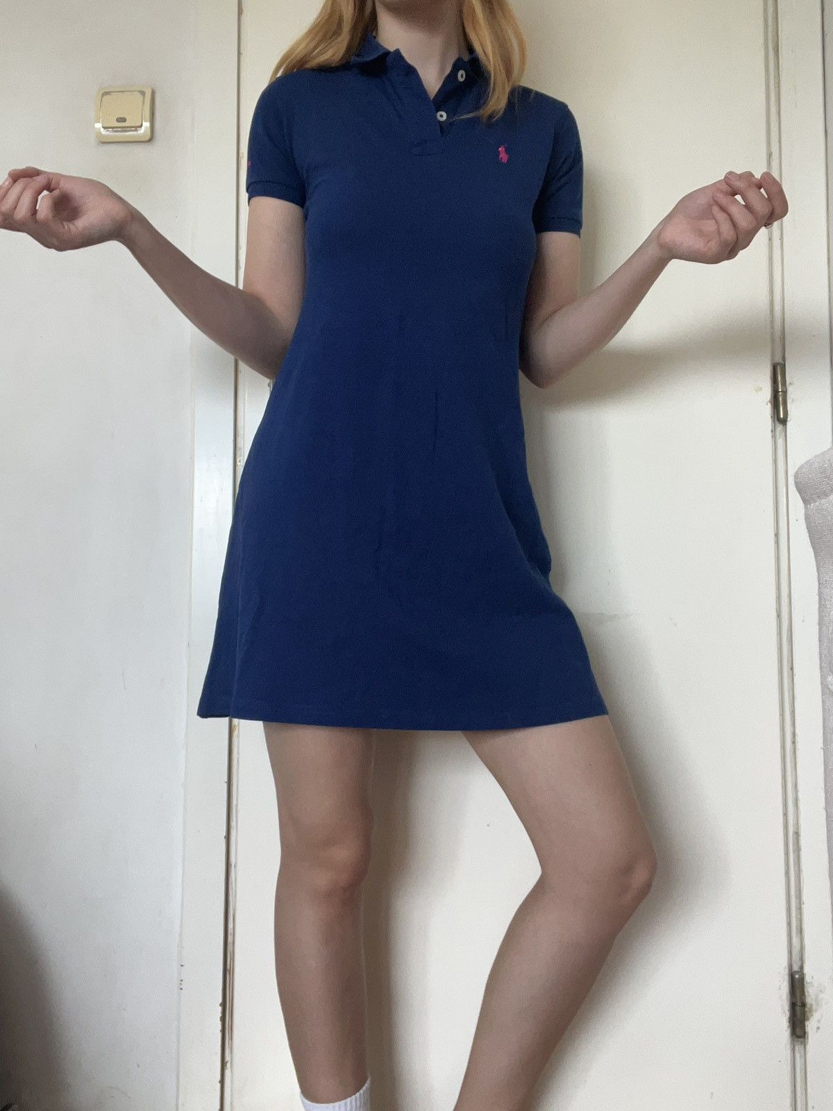 Polo Ralph Lauren Polo Ralph Lauren Dress | Oversized Navy Pink Pony Shirt Size L / US 10 / IT 46 - 4 Thumbnail