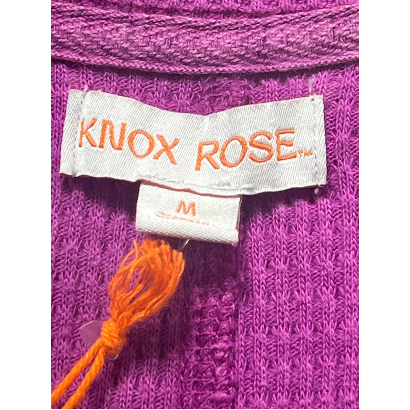 Other Knox Rose - Women's Long Sleeve Notch Neck Thermal Top - Pur Size M / US 6-8 / IT 42-44 - 11 Thumbnail