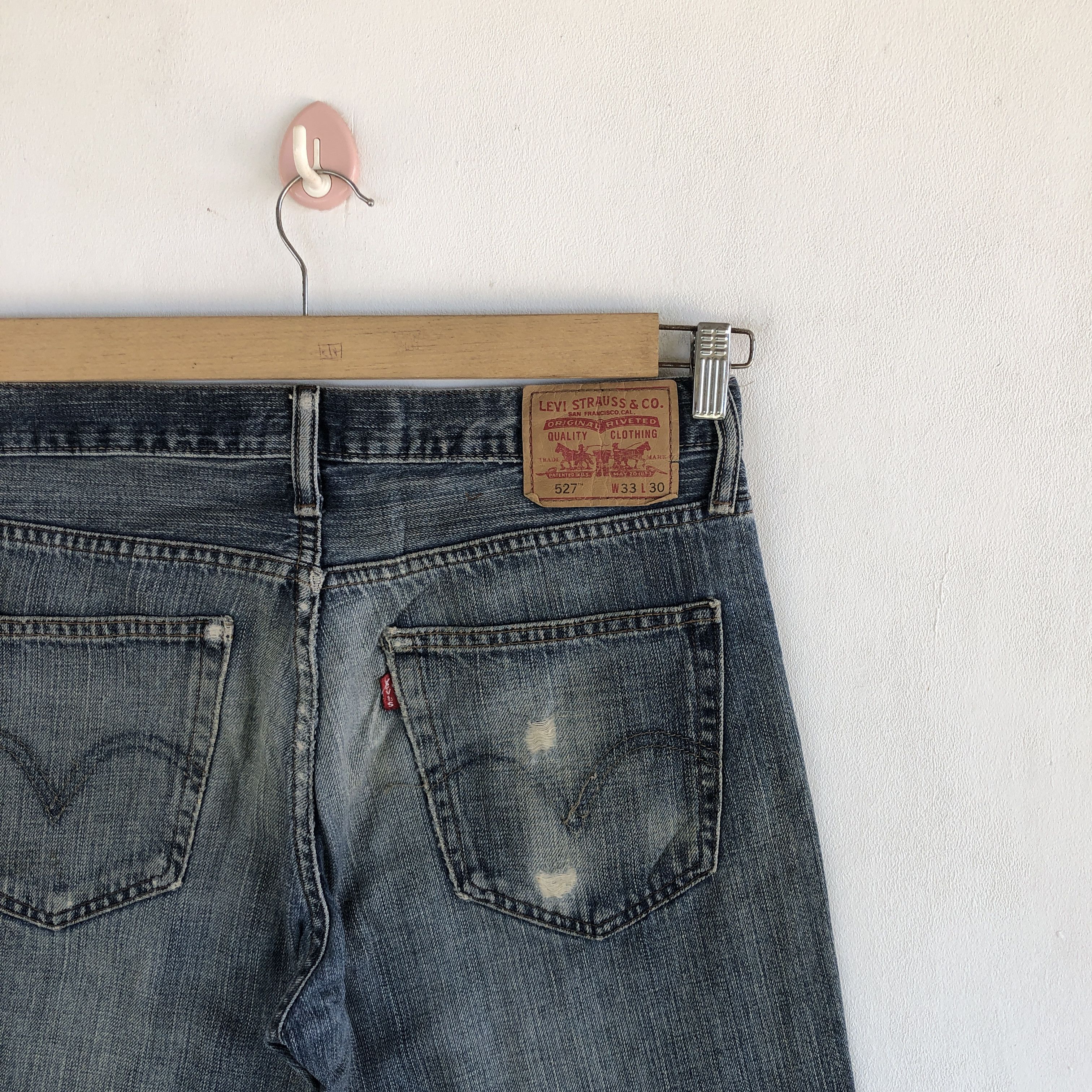 Levi's Vintage Levis 527 Bootcut Jeans Distress Levi's Flare Denim Size US 32 / EU 48 - 5 Thumbnail