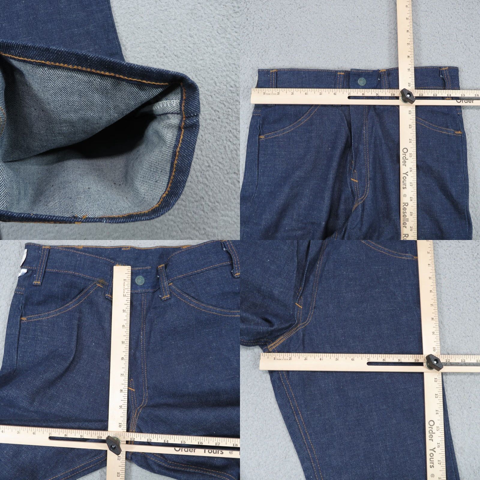 Cherokee VINTAGE Jeans Mens 29x33 Flared 70s Bell Bottom USA Made Indigo Talon Sanforized Size US 29 - 9 Thumbnail
