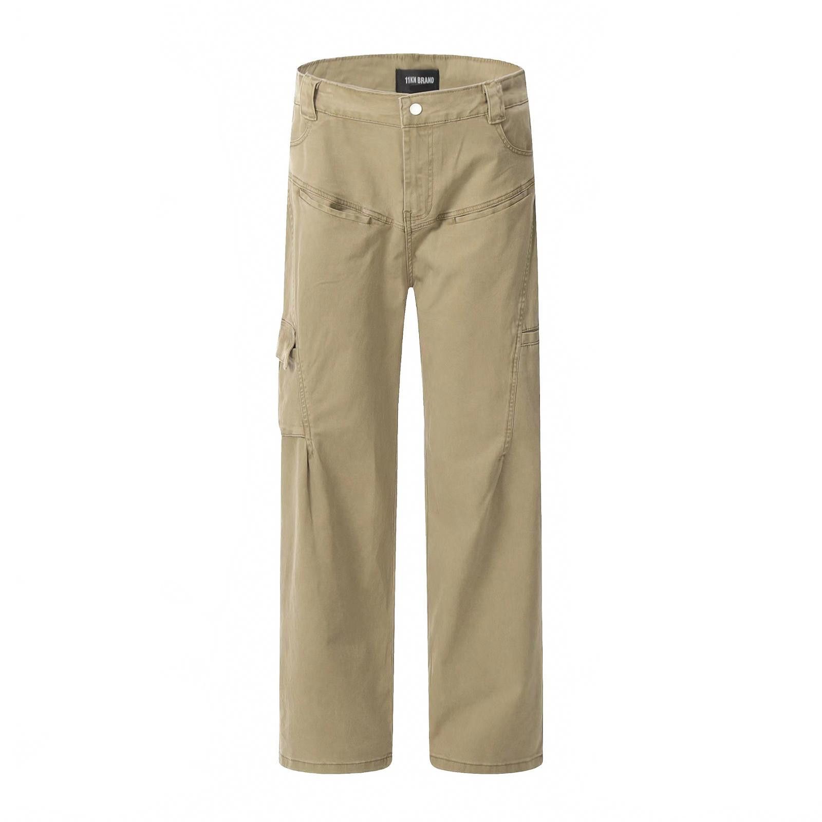 Japanese Brand Olive Green and Black Wide Leg Cargo Pants, Loose Fit Size US 30 / EU 46 - 7 Thumbnail