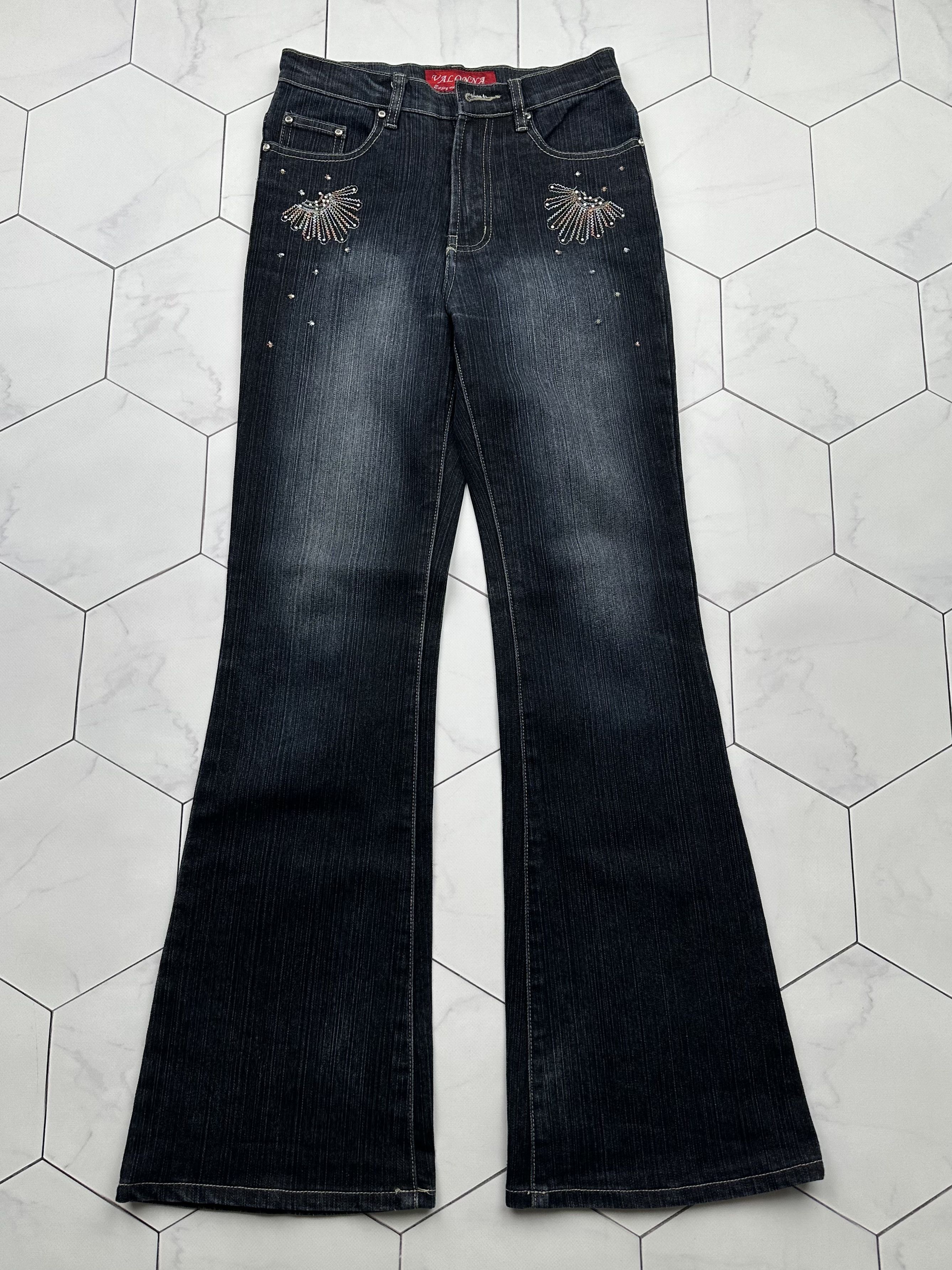 Japanese Brand Vintage Faded Flare Jeans (B527)E2 Size 28" / US 6 / IT 42 - 1 Thumbnail