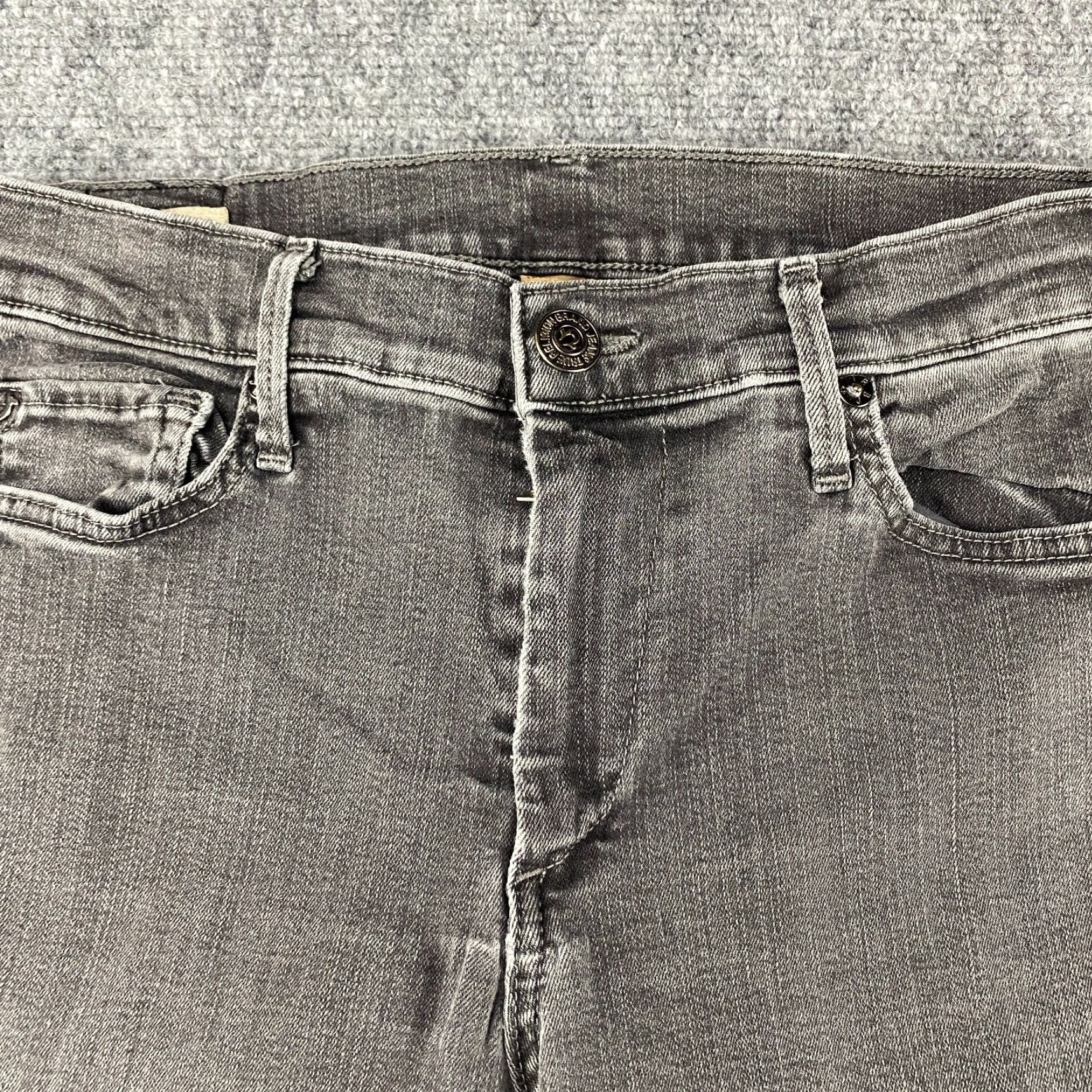 True Religion True Religion Halle Jeans Womens 30 Black Mid-Rise Stretch Super Skinny USA Made Size 30" / US 8 / IT 44 - 2 Thumbnail