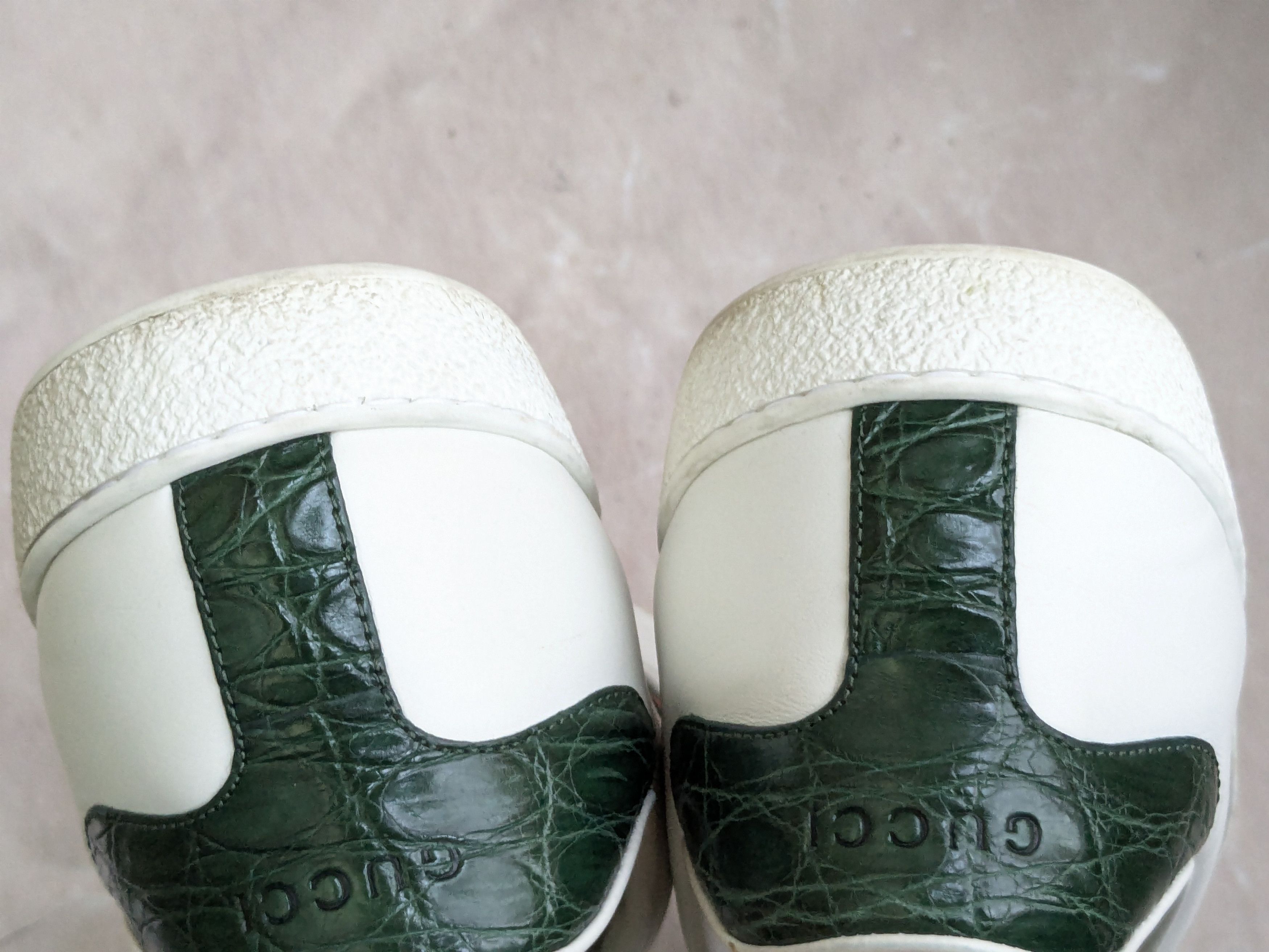 Gucci Gucci Ace Sneakers White 13.5 Red Low Tops Canvas Logo GG Size US 13 / EU 46 - 12 Thumbnail