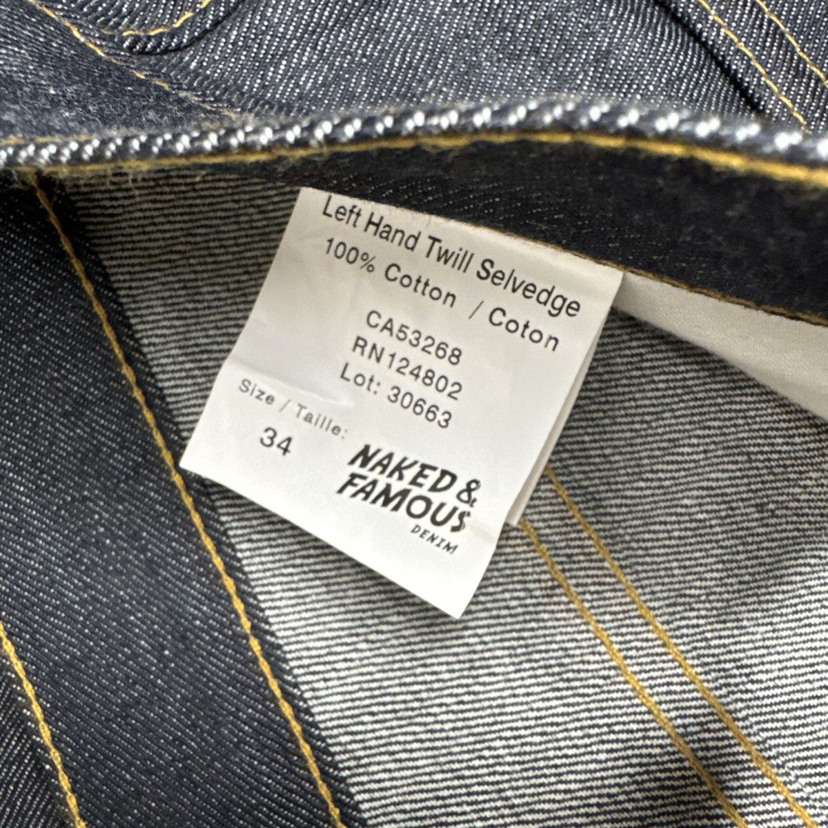 Naked & Famous Naked & Famous Denim SuperSkinnyGuy Left Hand Twill Selvedge Size US 34 / EU 50 - 4 Thumbnail