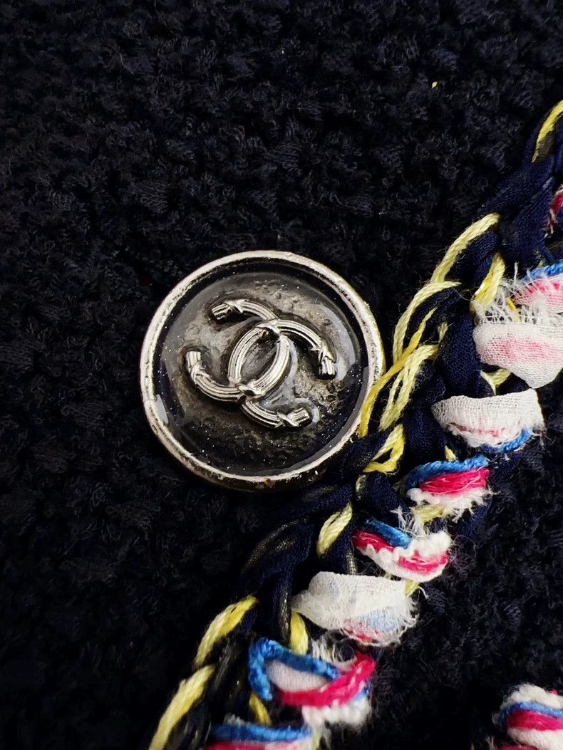 Chanel Chanel 21P dark blue colorful rolled edge two-pocket lante Size XS / US 0-2 / IT 36-38 - 4 Thumbnail