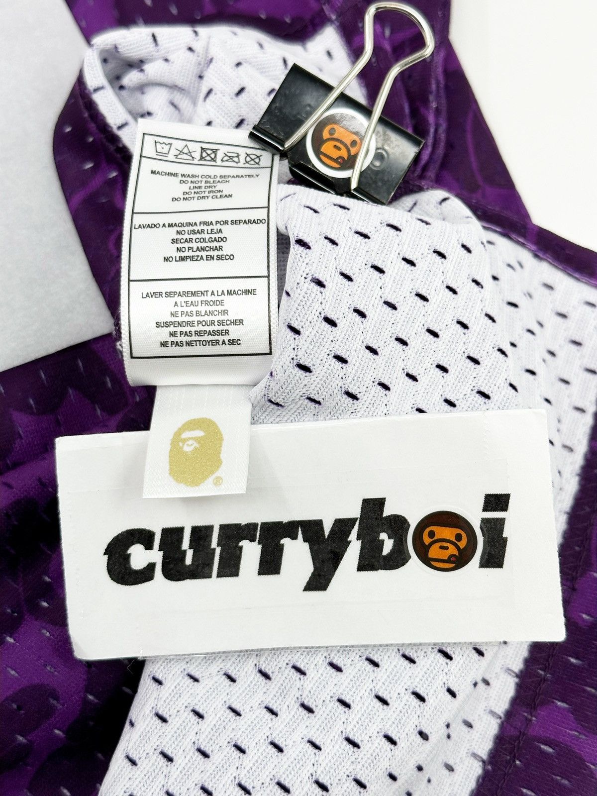 Bape × Mitchell & Ness BAPE x Mitchell & Ness Los Angeles Lakers Jersey Purple Size US XXL / EU 58 / 5 - 10 Thumbnail
