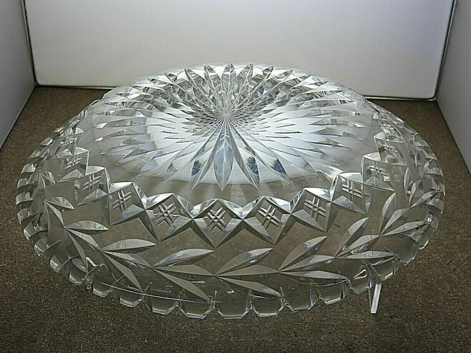 The Unbranded Brand Antique Lead Crystal Cut Glass Unique Rare Serving Tray Size ONE SIZE - 7 Thumbnail