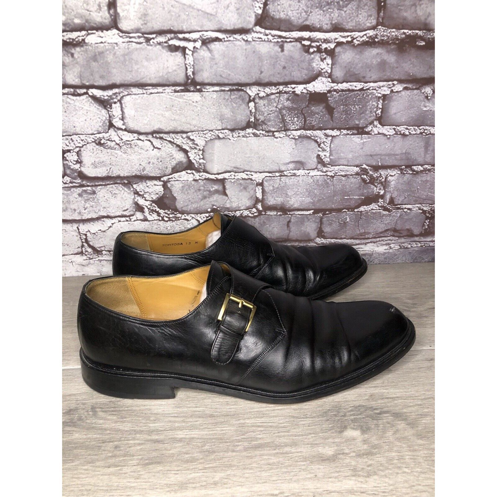 Mezlan Mezlan Tortosa Black Leather Monk Strap Leather Dress Shoes Size US 13 / EU 46 - 21 Thumbnail