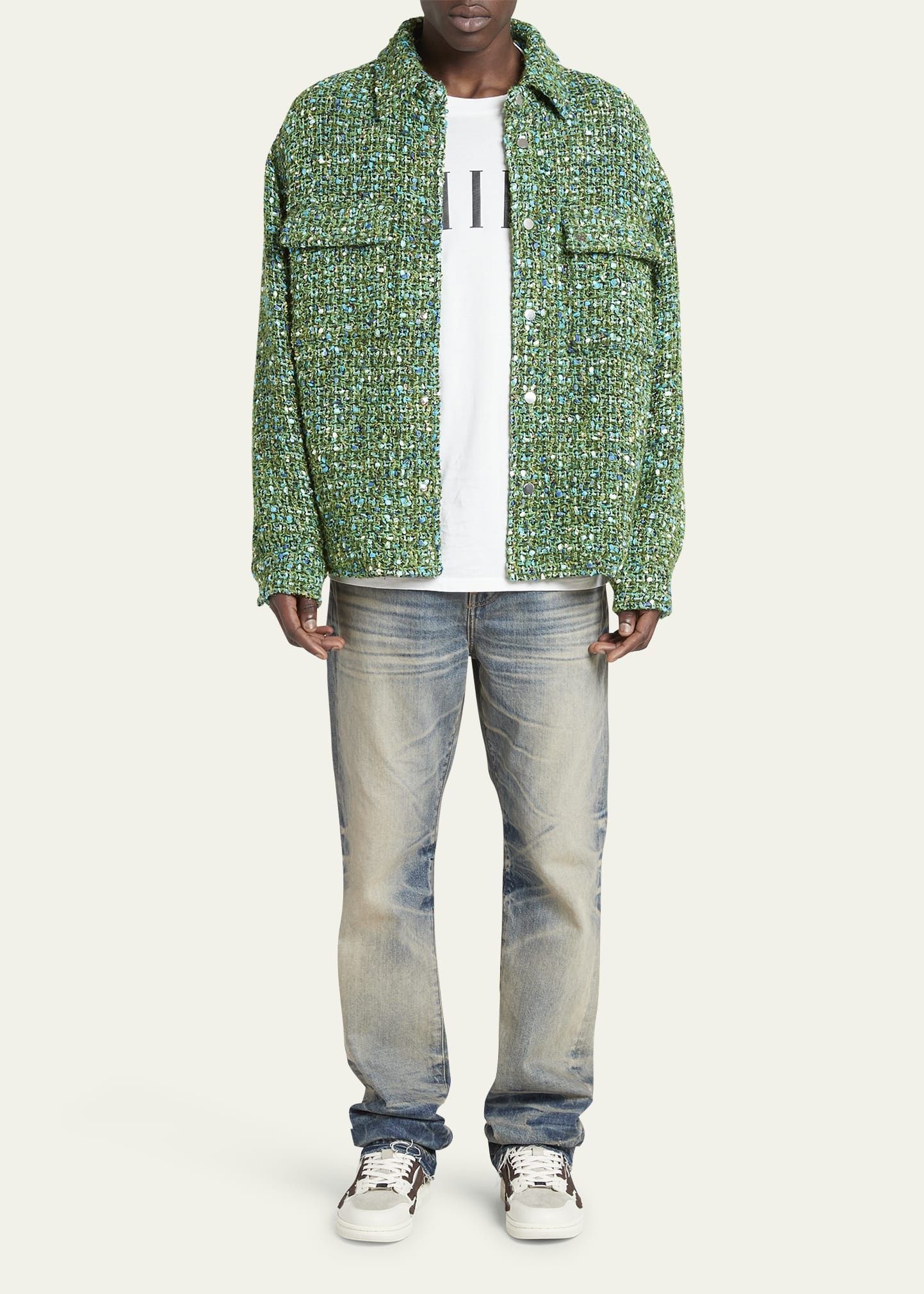 Amiri o1w1db10125 Boucle Snap-Front Overshirt in Multicolor Size US L / EU 52-54 / 3 - 2 Thumbnail