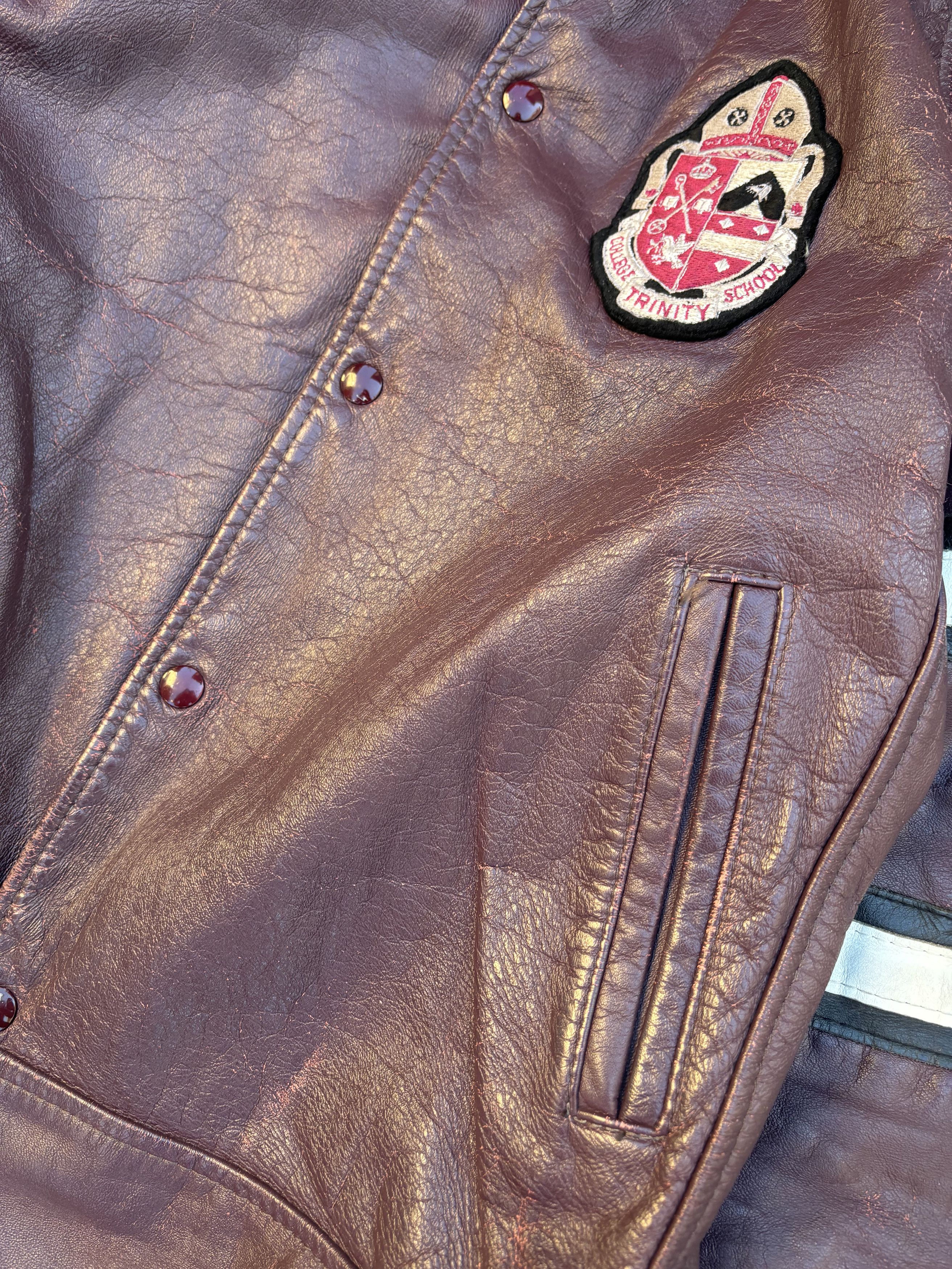 Other Vintage 70s Avon Sportswear Trinity Hockey Leather Jacket Size US L / EU 52-54 / 3 - 13 Thumbnail