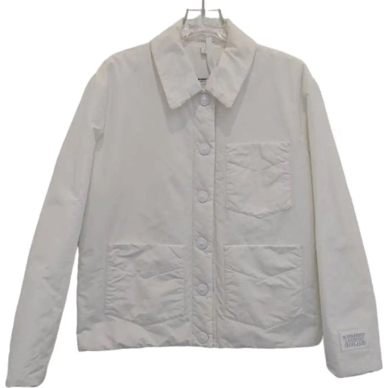 Burberry Burberry White Cotton Women's Jacket Size S / US 4 / IT 40 - 1 Thumbnail