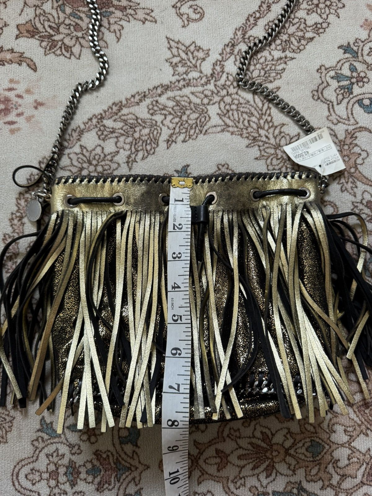Stella McCartney Stella McCartney Gold Faux Leather Mini Fringe Falabella bag Size ONE SIZE - 16 Thumbnail