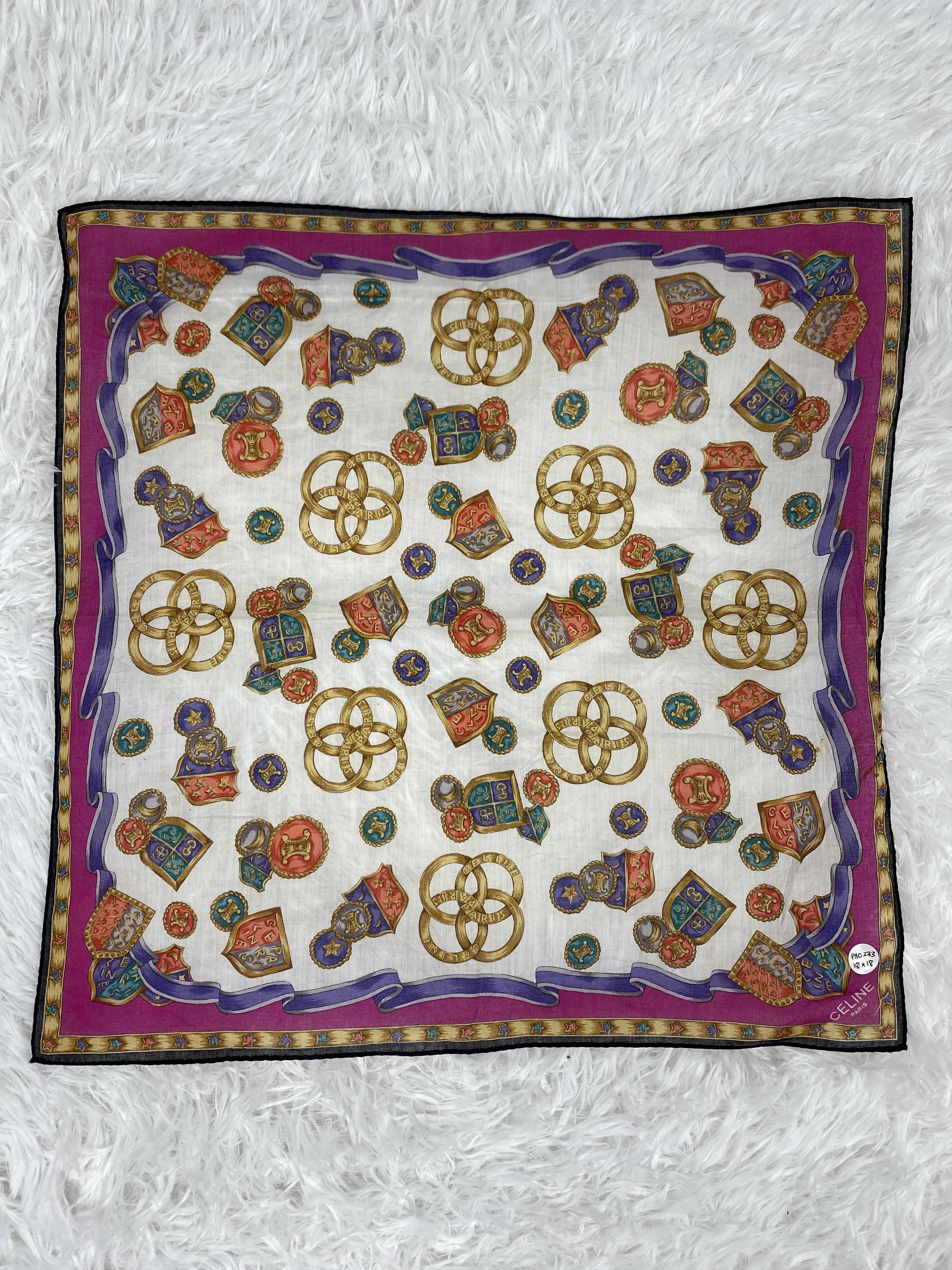 Celine × Vintage Vintage Celine Handkerchief Neckerchief PH0233 Size ONE SIZE - 3 Thumbnail