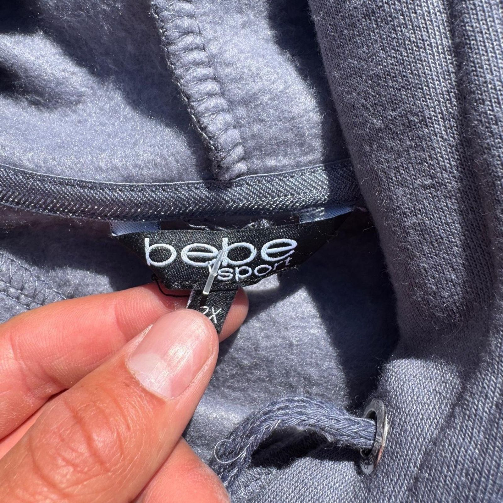 Bebe Y2K Bebe Cropped Jeweled Hoodie – Size XXL Size XXL / US 16-18 / IT 52-54 - 4 Thumbnail