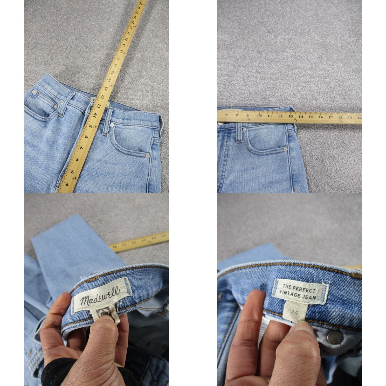 Madewell VINTAGE Madewell Jeans Women's 24 High Rise Light Wash Denim Tapered 90s Blues Women's Size 42" / US 20 - 8 Thumbnail