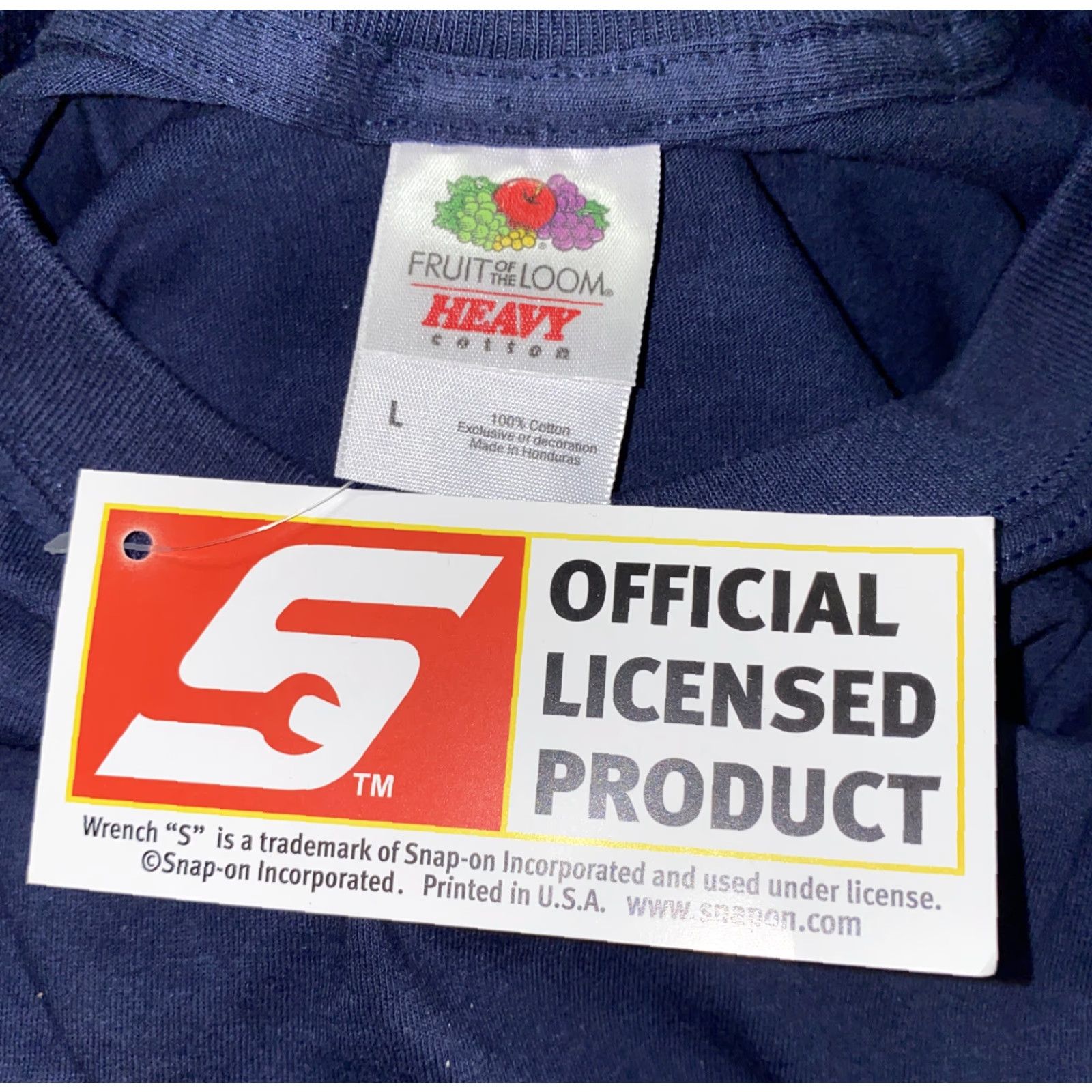 Fruit Of The Loom Fruit Of The Loom Mens Navy Blue Short Sleeve Basic T-Shirt L NWT Size Regular Cotton Shirt Mens Size US L / EU 52-54 / 3 - 6 Thumbnail