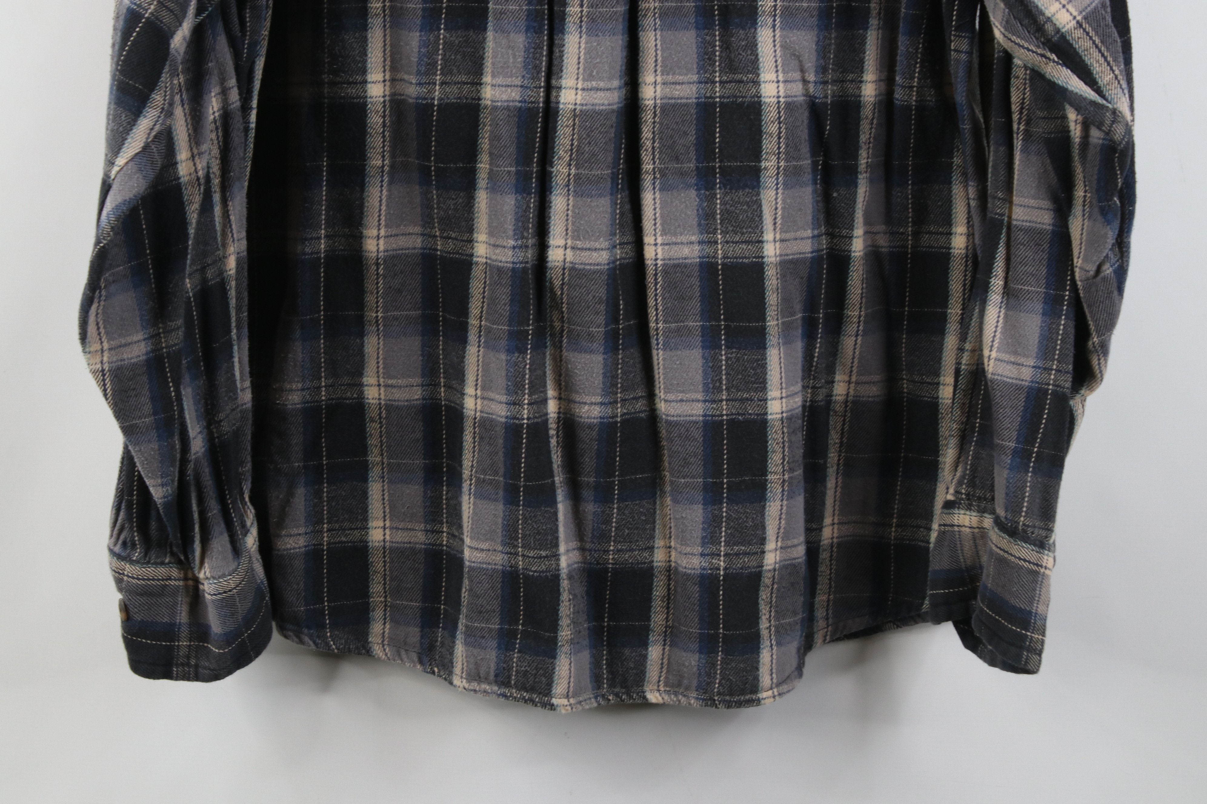 Vintage Vintage 90s Y2K Streetwear Heavy Flannel Button Shirt Plaid Size US L / EU 52-54 / 3 - 11 Thumbnail