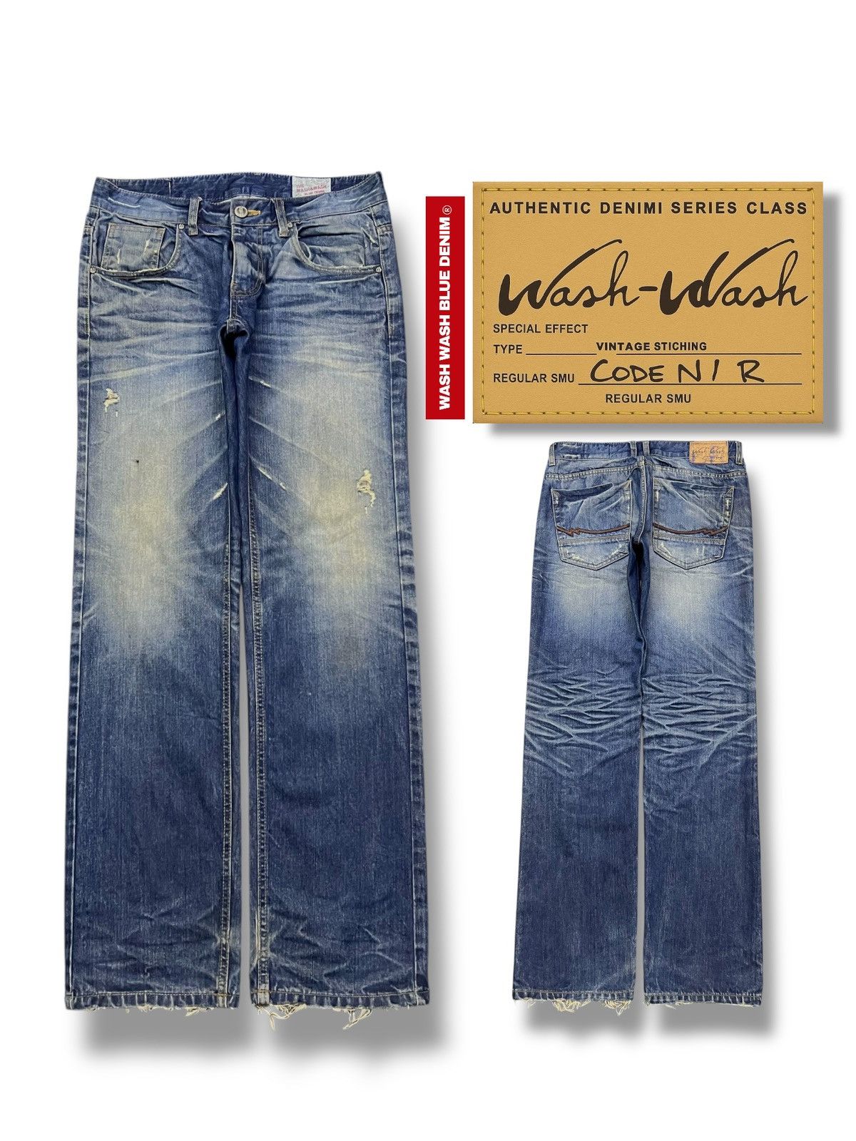 Japanese Brand Vintage The Wash & Wash Blue Denim - Mud Wash Jeans Size US 32 / EU 48 - 1 Thumbnail