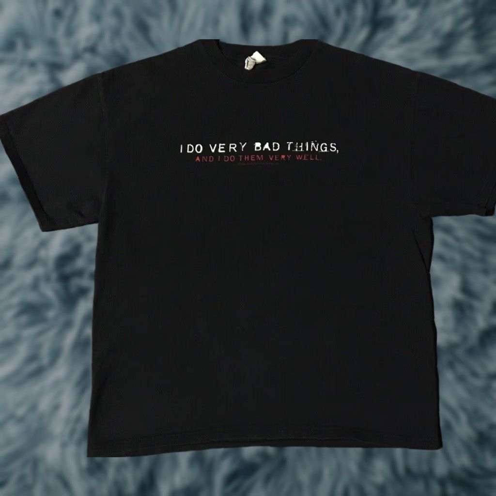 Vintage VINTAGE I Do Very Bad Things Faded Shirt S Joke Funny Saying Emo Goth Grunge 90s Y2K Shirt Mens Black Size US S / EU 44-46 / 1 - 1 Thumbnail