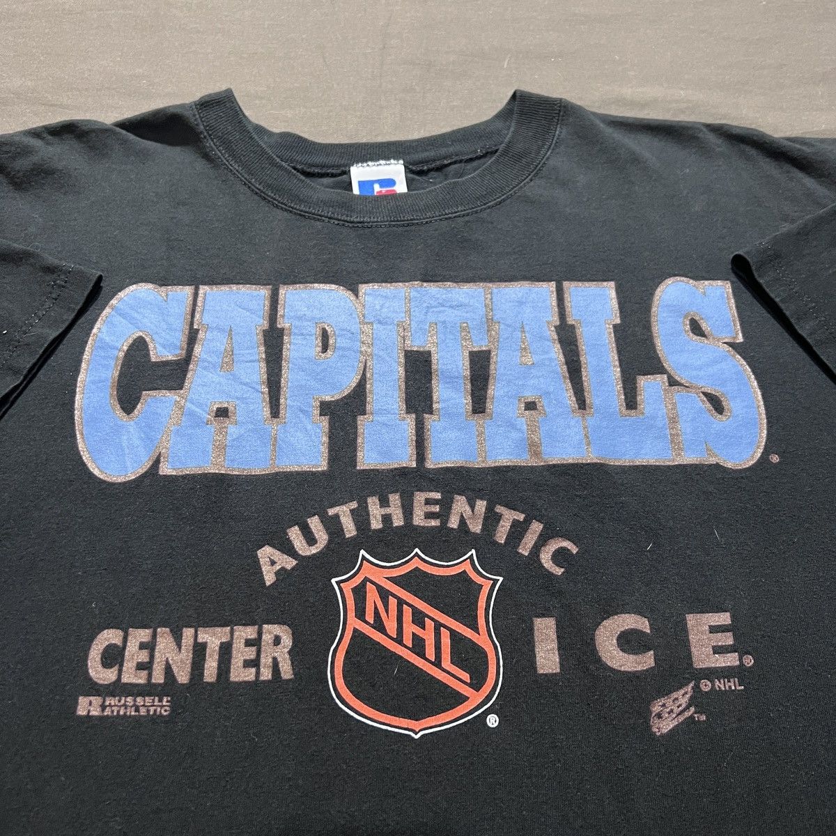 NHL × Vintage Vintage capitals centers ice Hockey Promo Tee XL Size US XL / EU 56 / 4 - 1 Thumbnail