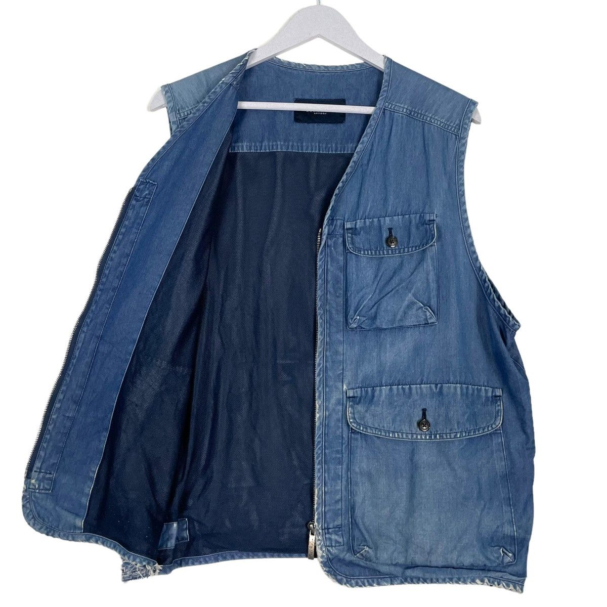 Burberry × Vintage 💥BURBERRY TANKTOP VEST DISTRESSED DENIM Size US L / EU 52-54 / 3 - 6 Thumbnail