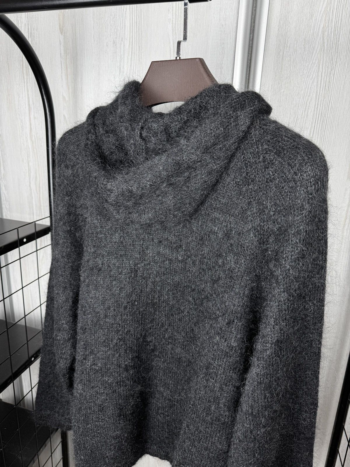 Transit Transit Par-Such Dark Grey Mohair blend full zip hoodie 2 Size M / US 6-8 / IT 42-44 - 8 Thumbnail